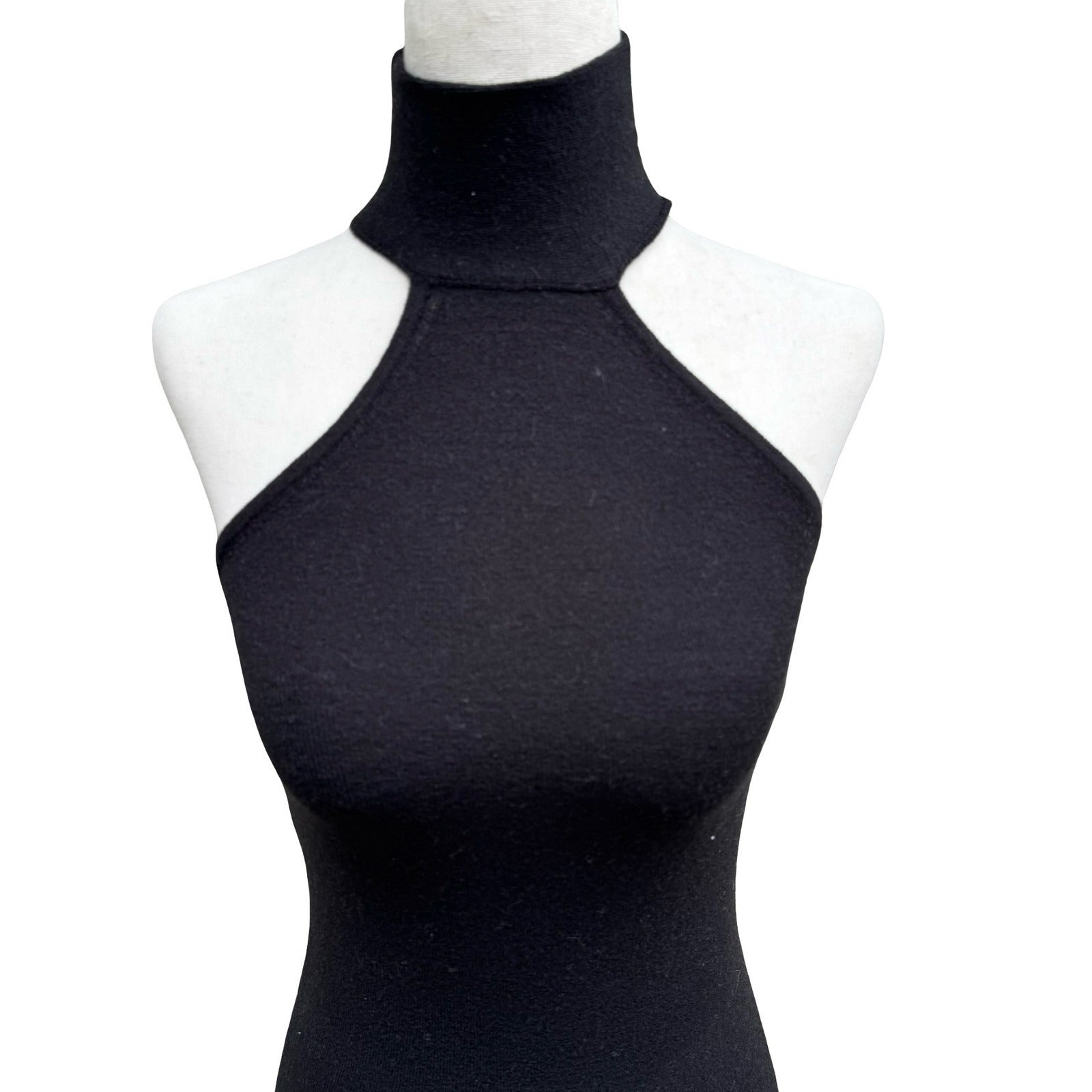 Guess Collection Vintage Wool Blend Halter Turtleneck Sweater Tank Top Womens S