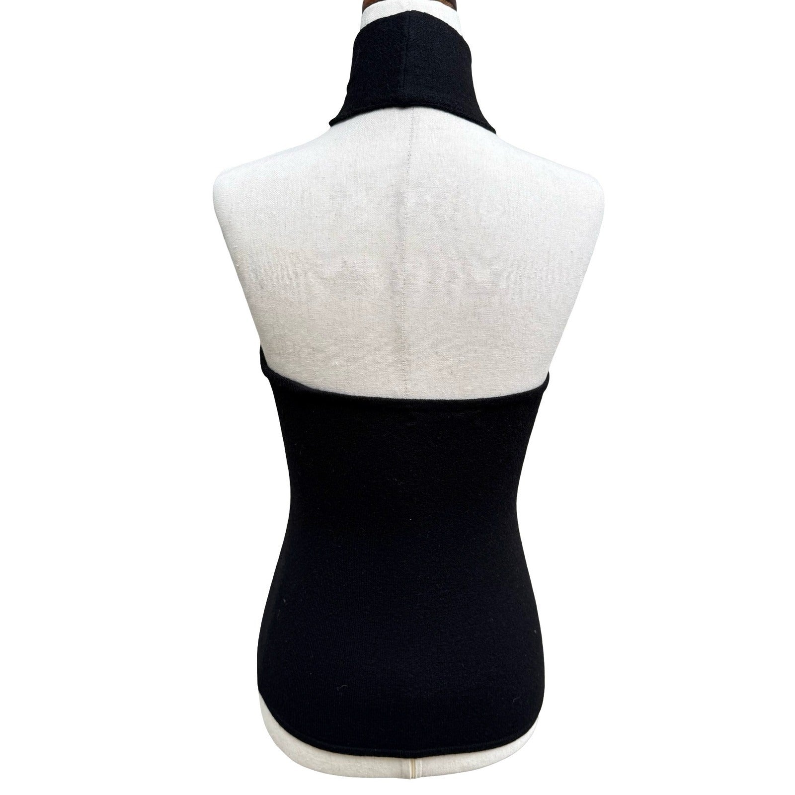 Guess Collection Vintage Wool Blend Halter Turtleneck Sweater Tank Top Womens S