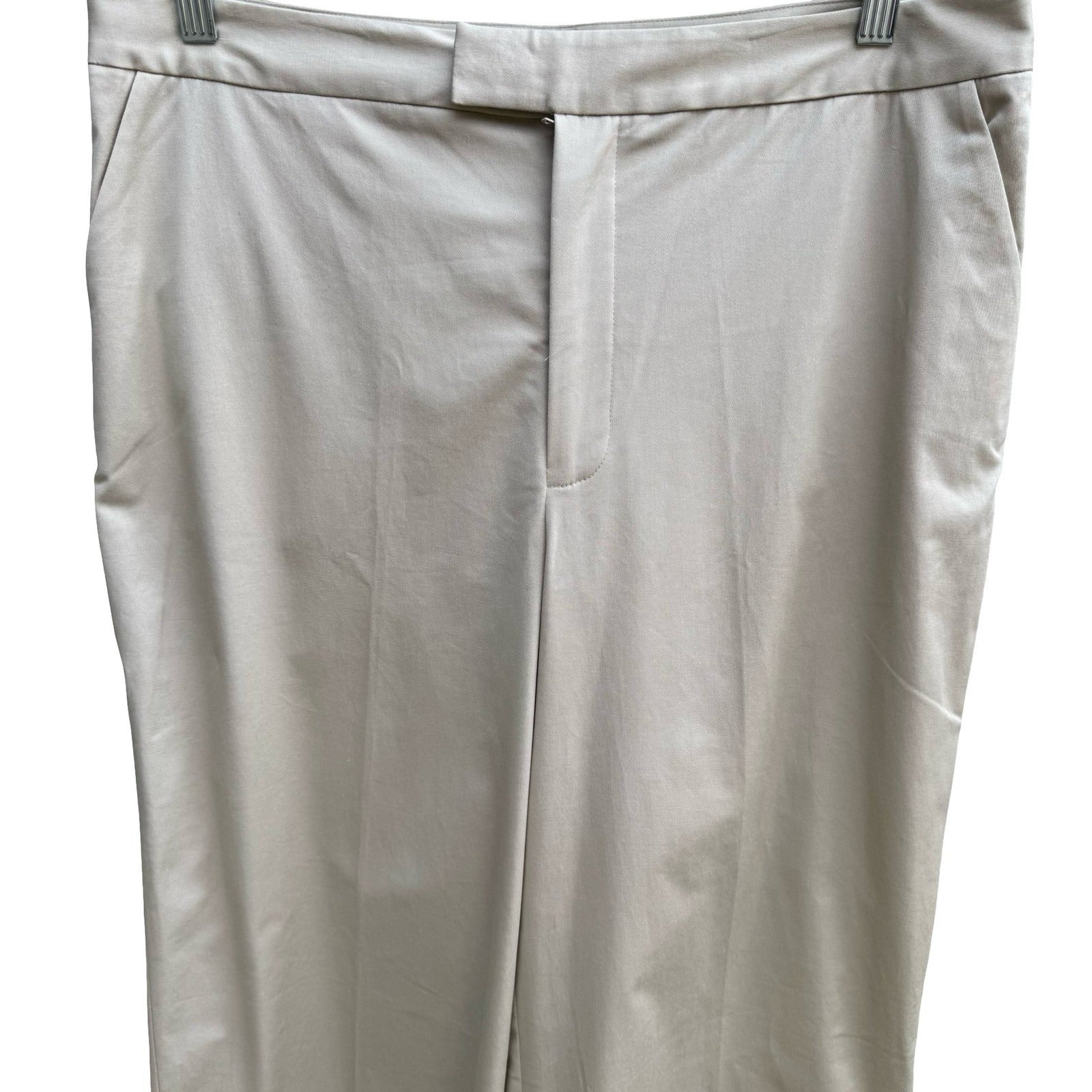 Bloomingdales Coastal Minimalist Quiet Luxury Tailored Pants Tan Womens 14 NEW