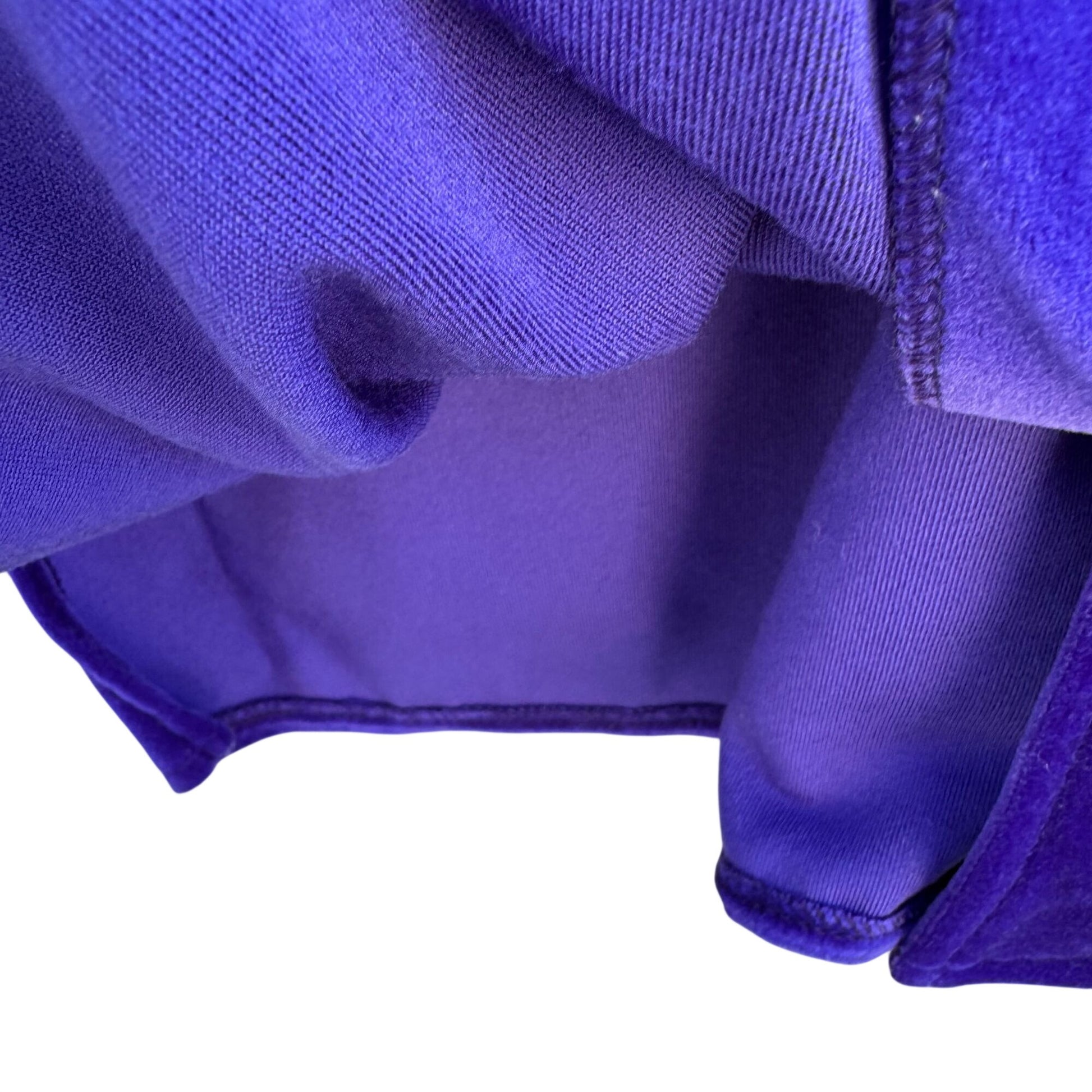 Diane Von Furstenberg Ladies XS Purple Velour Lounge Set Button-Up Top Pants