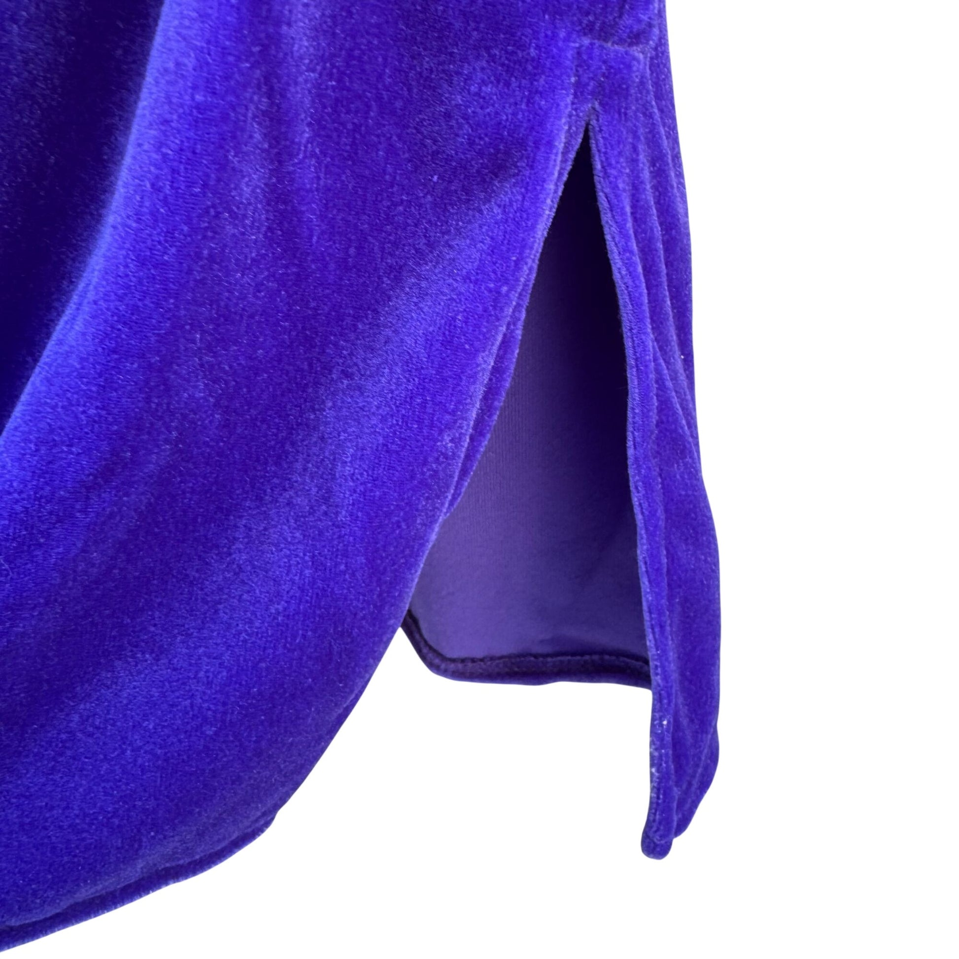 Diane Von Furstenberg Ladies XS Purple Velour Lounge Set Button-Up Top Pants