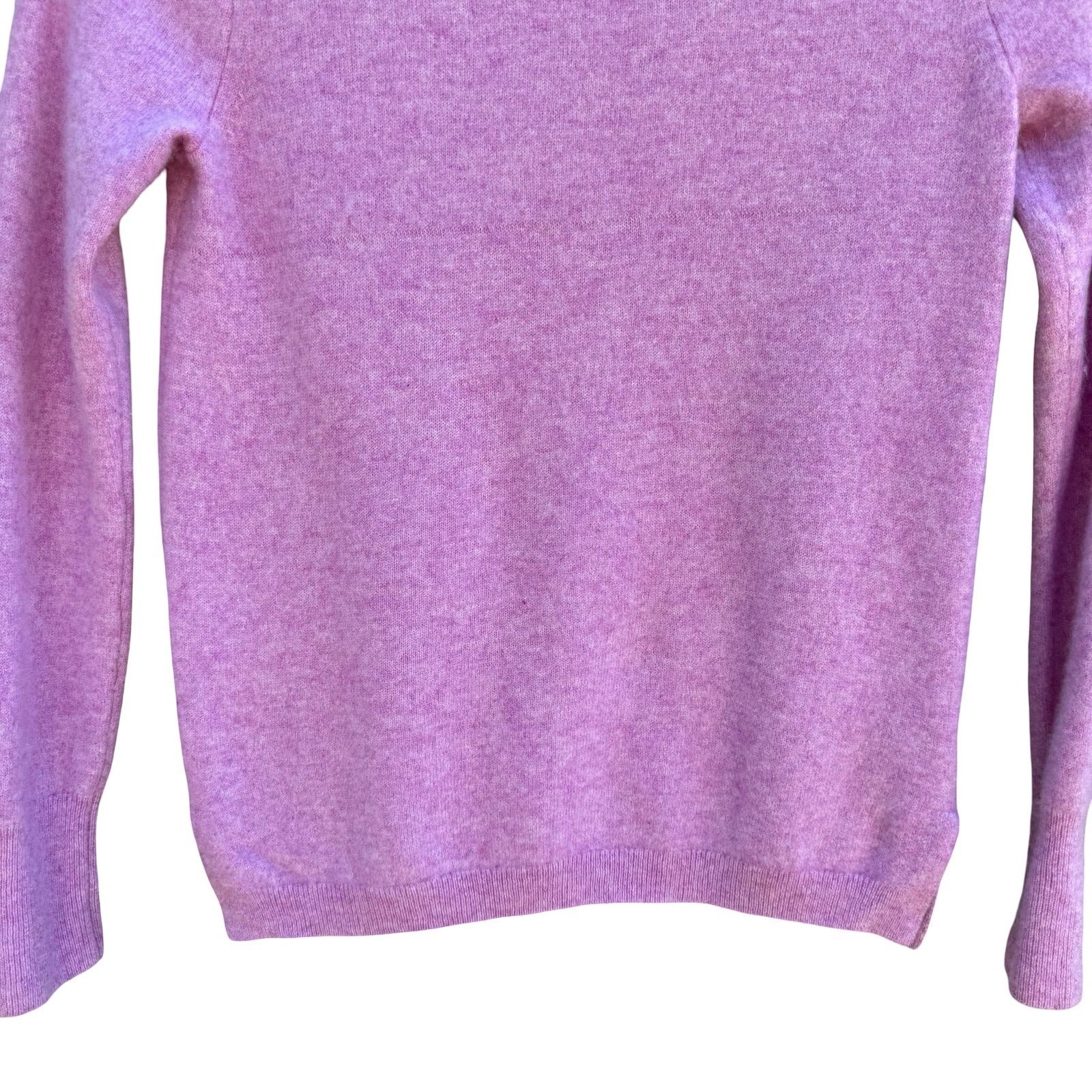 J.Crew Cashmere Preppy Crewneck Sweater Orchid Pink Womens XS Soft Knit Luxury