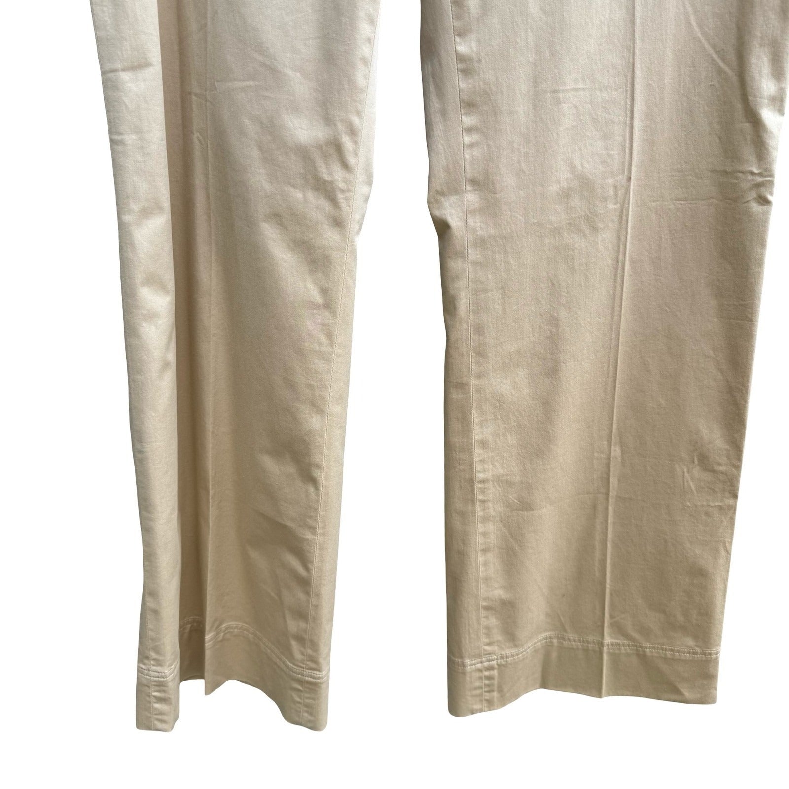 Banana Republic Coastal Khaki Stretch Cotton Minimalist Chino Pants Women 14 New
