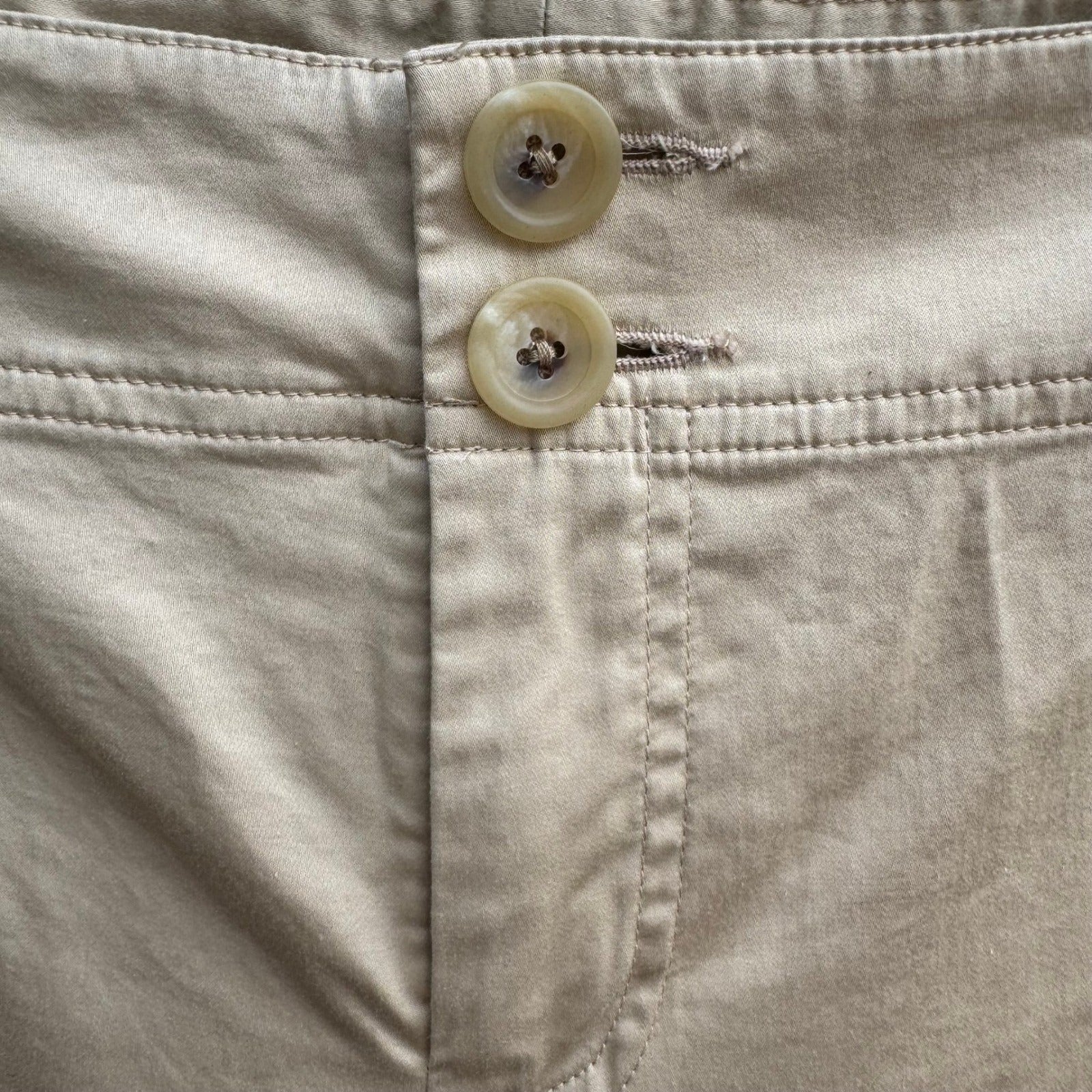 Banana Republic Coastal Khaki Stretch Cotton Minimalist Chino Pants Women 14 New