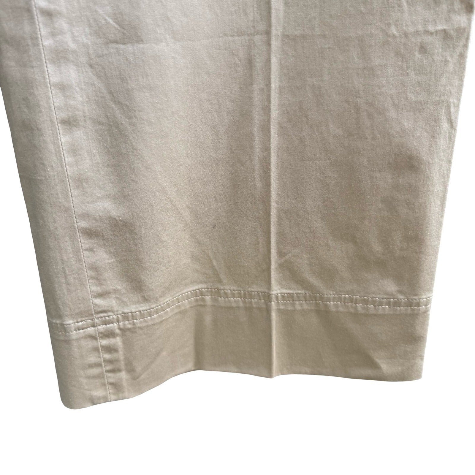 Banana Republic Coastal Khaki Stretch Cotton Minimalist Chino Pants Women 14 New