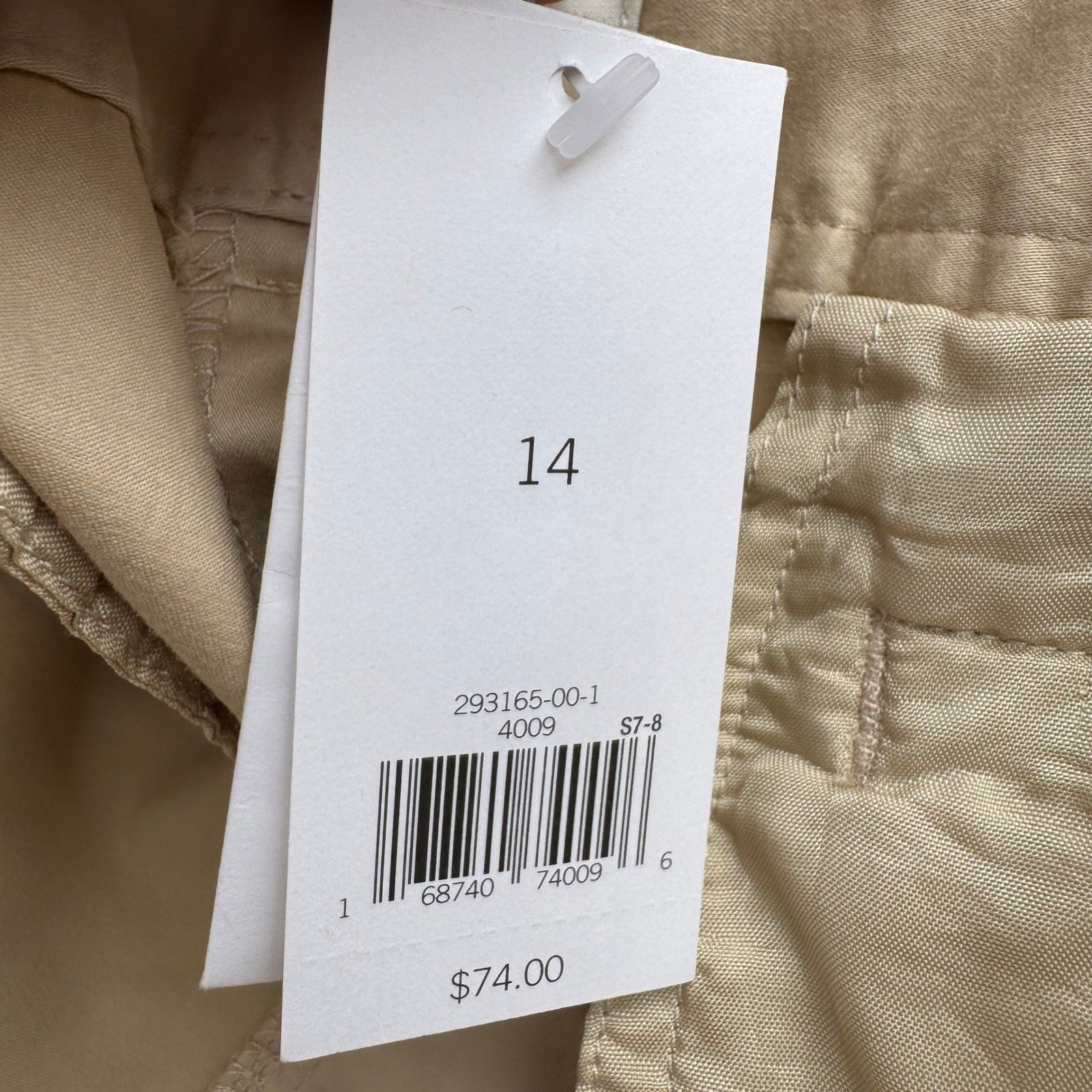 Banana Republic Coastal Khaki Stretch Cotton Minimalist Chino Pants Women 14 New