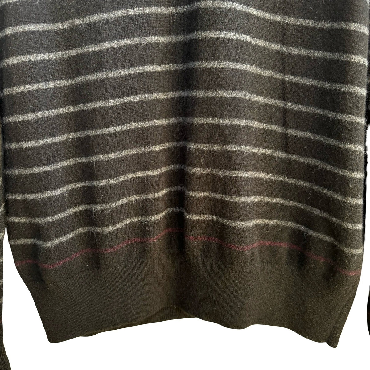 Saks Fifth Avenue Cashmere Old Money Preppy Shawl Collar Striped Sweater Mens M
