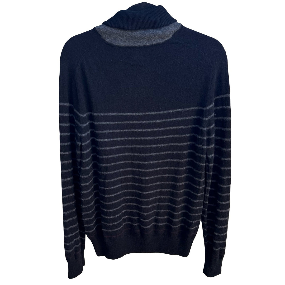 Saks Fifth Avenue Cashmere Old Money Preppy Shawl Collar Striped Sweater Mens M