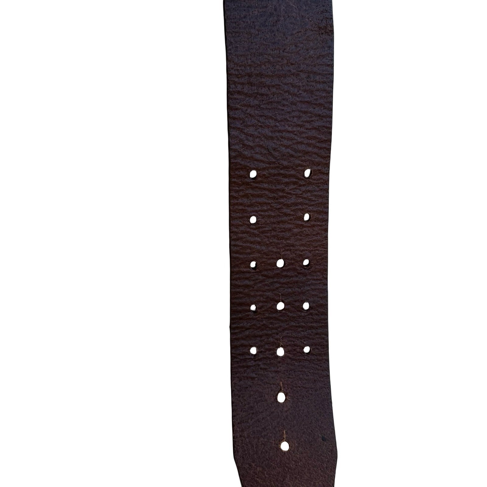 Vintage Y2K Wide Boho Western Cowgirl Brown Leather Statement Belt Silver Buckle