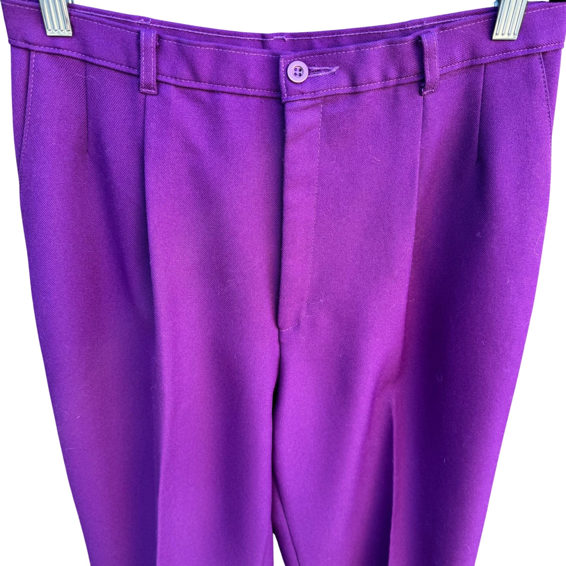 Bend Over Levi Strauss & Co Vintage 70s 80s Pleated Purple Womens Dress Pants
