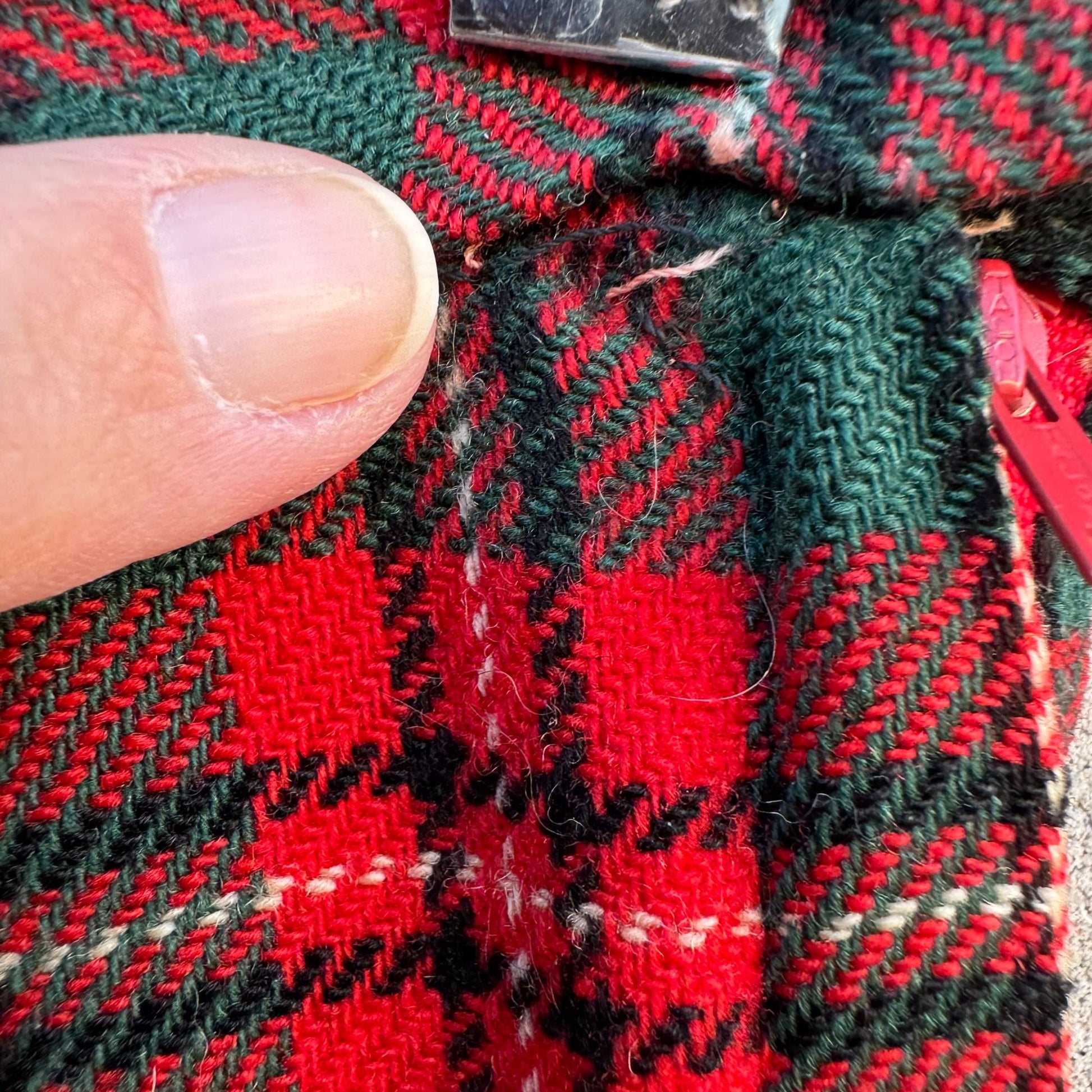 Tami Vintage 70s Womens S Red Green Tartan Plaid Pleated Wool Skirt Academia