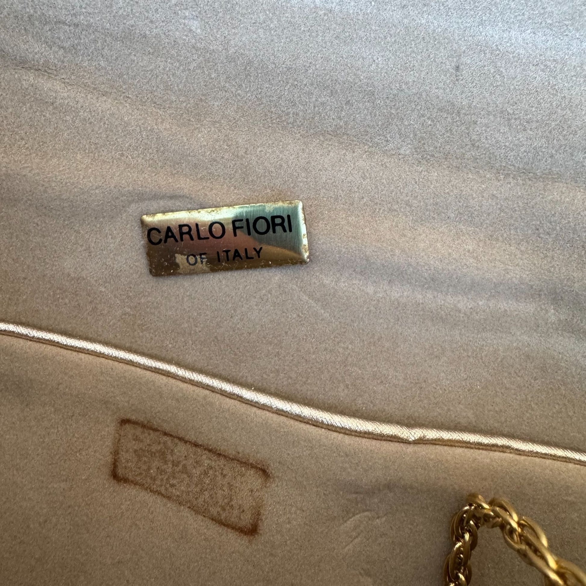 Carlo Fiori Lizard Python Italian Leather Patchwork Clutch Purse Snap Closure