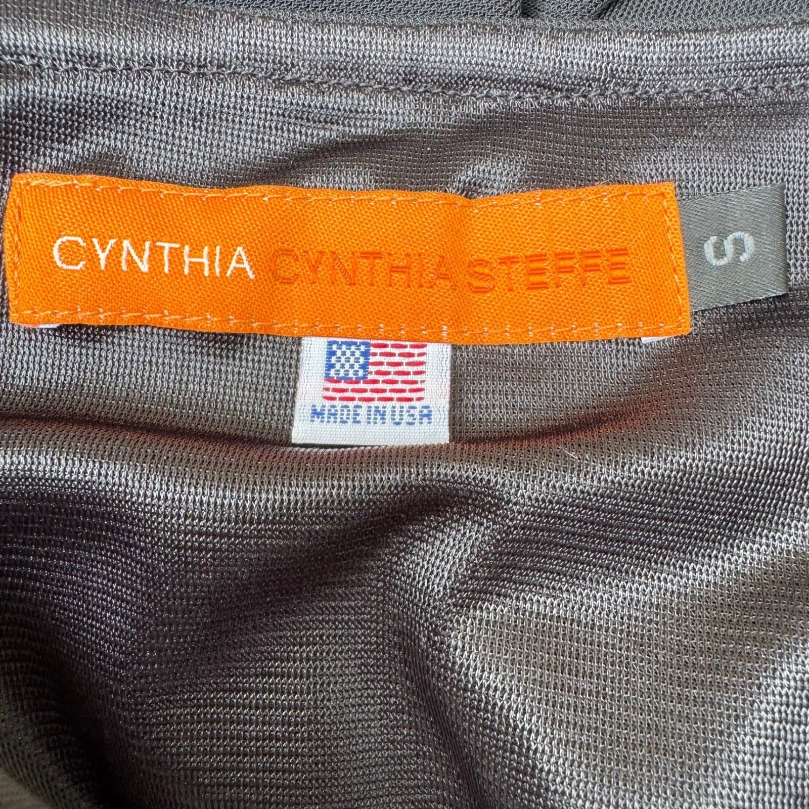 Cynthia Steffe Vintage 90s Minimalist Ruched Side Tie Midi Skirt Asymmetrical S