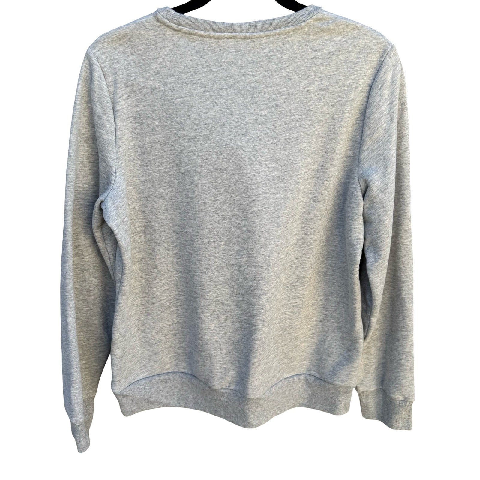 Banana Republic Womens M Heart Patch Crewneck Sweatshirt Heather Gray New Tags