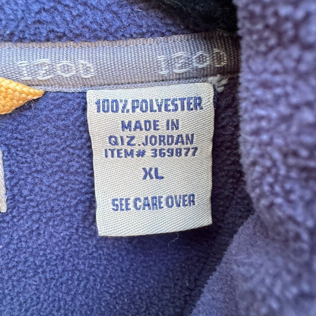 IZOD Zip Fleece Gorpcore Hiking Activewear Layering Utility Jacket Blue Mens XL