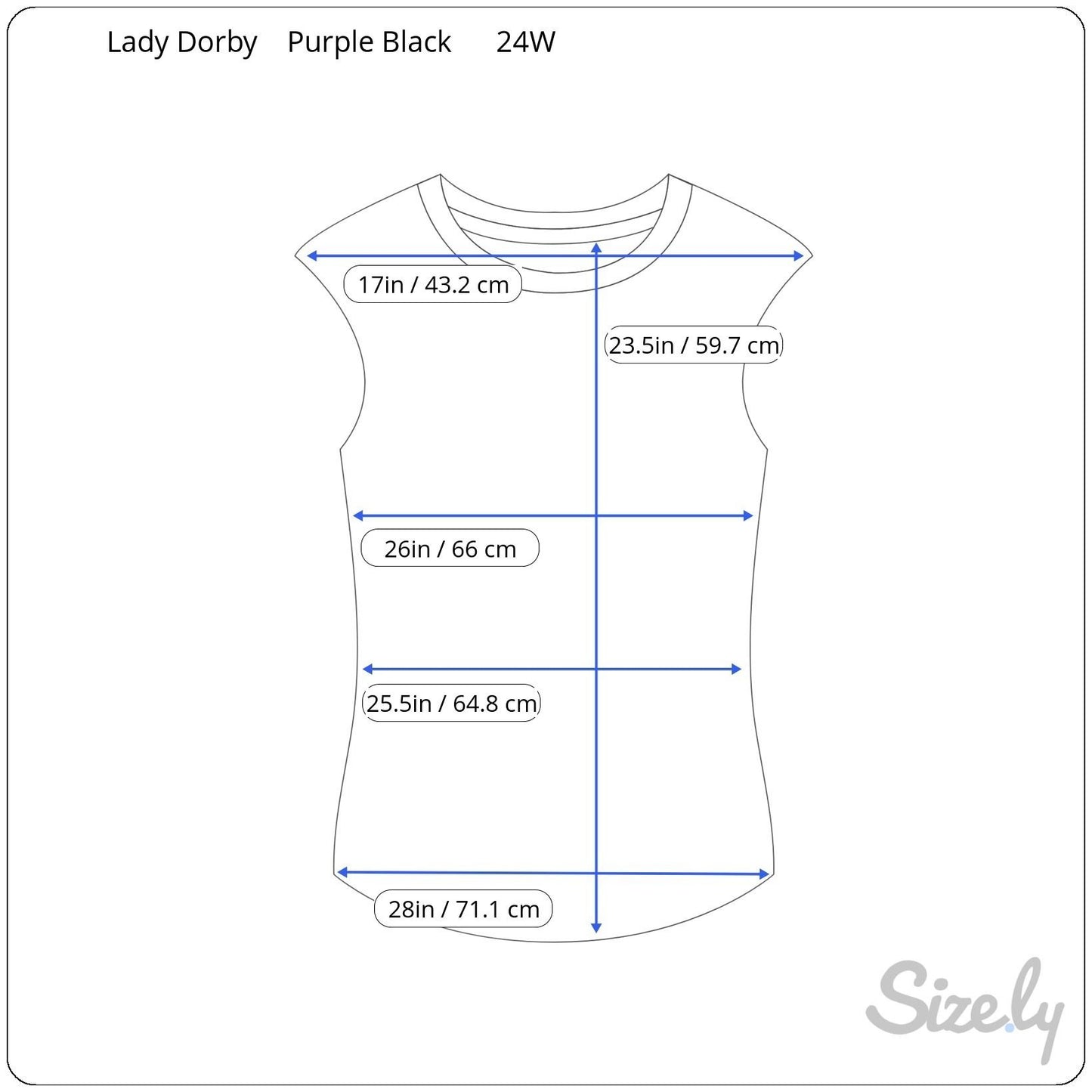 Lady Dorby Womens Plus Size 24W Knit Sleeveless Purple Black Striped Blouse Top