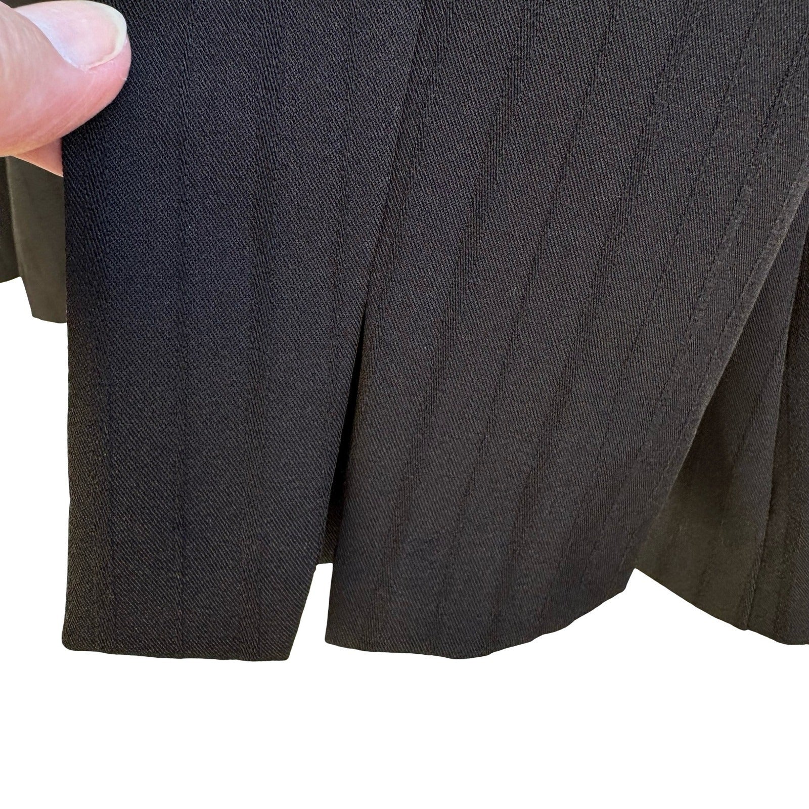 Marianne Vintage 90s Pinstripe Blazer Pant Suit Set Professional Black Womens 10