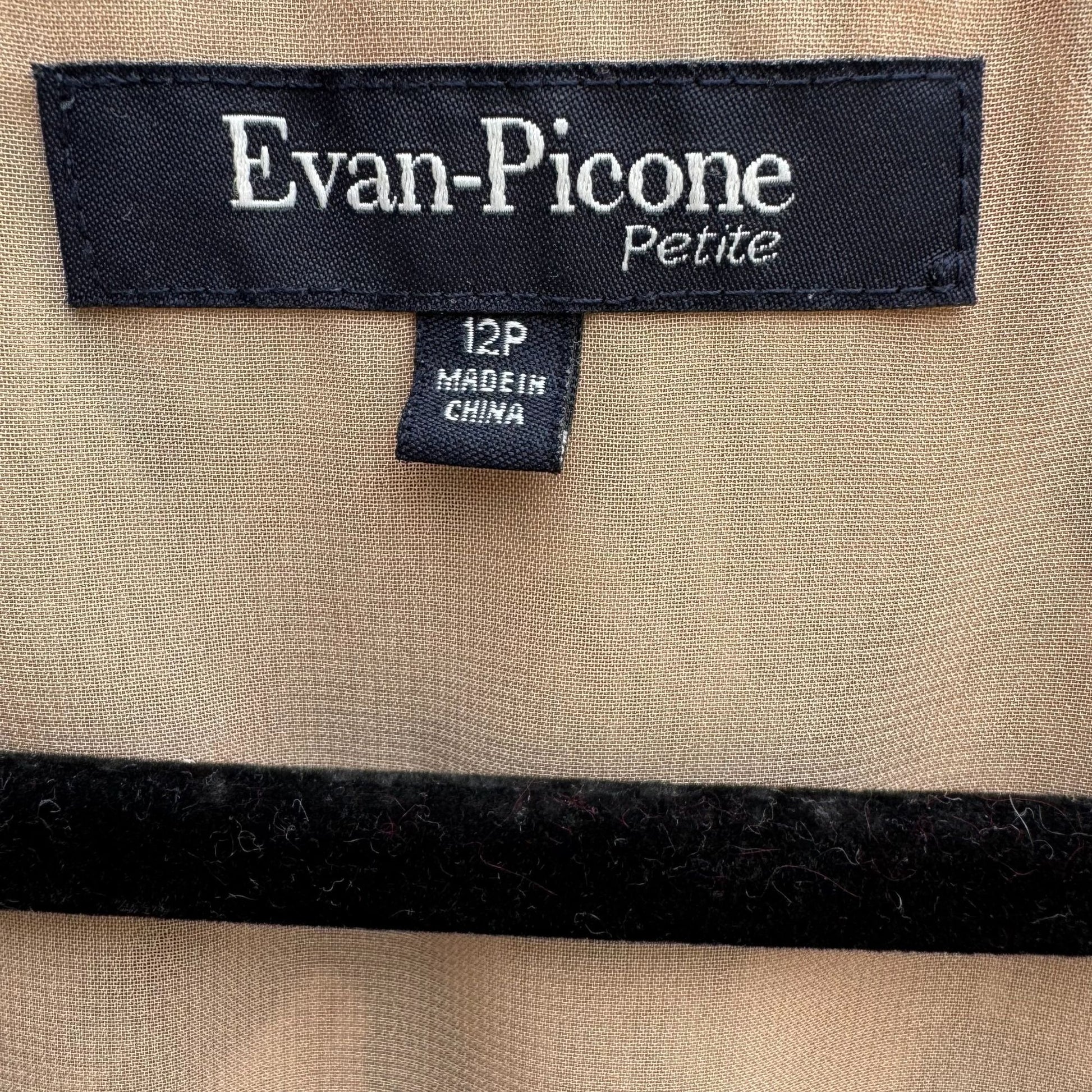 Evan-Picone Womens Red Floral Ruffle V-Neck Short Sleeve Lightweight Blouse 12P