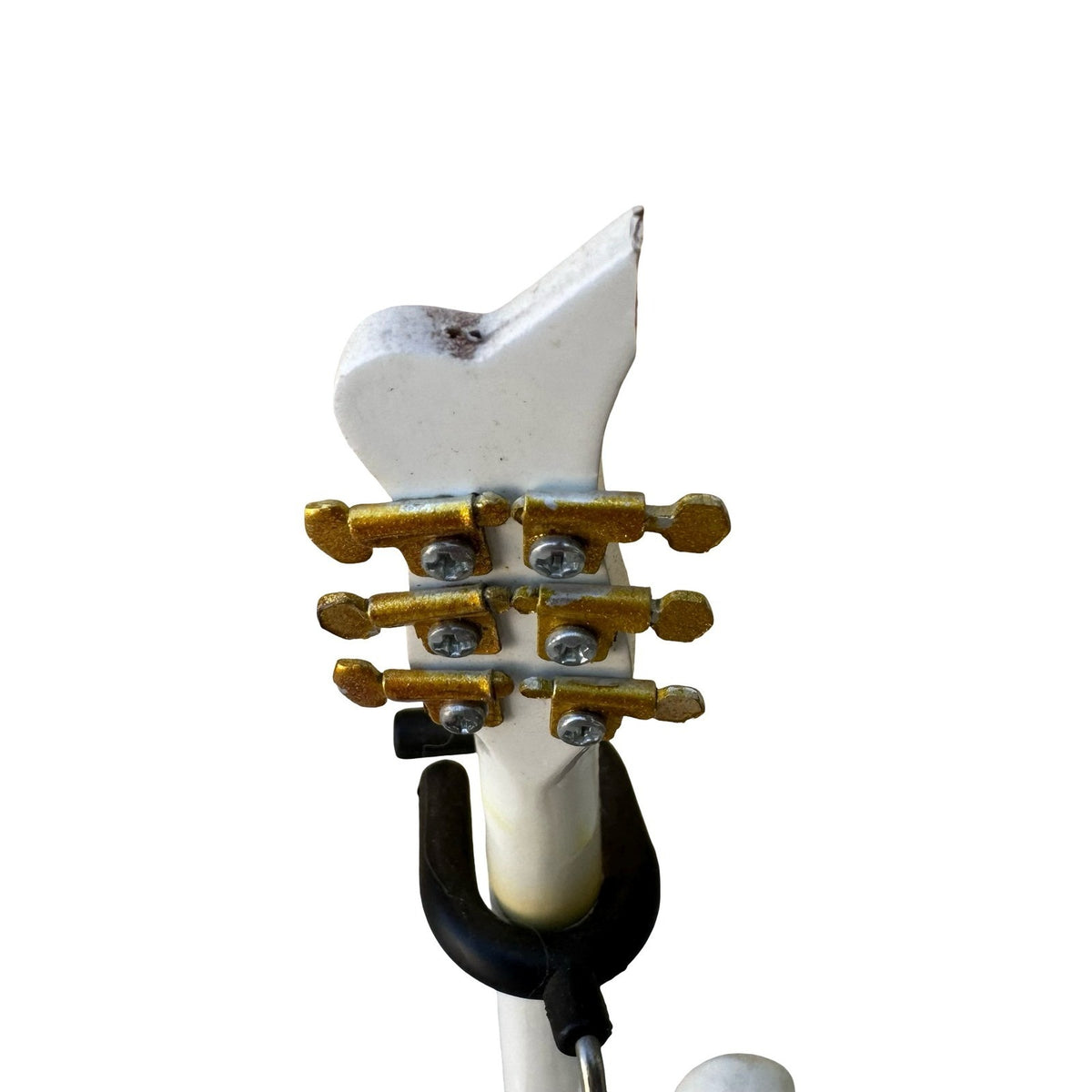 Prince Cloud Style Miniature Replica Guitar White Funk Rock Decor Collectible