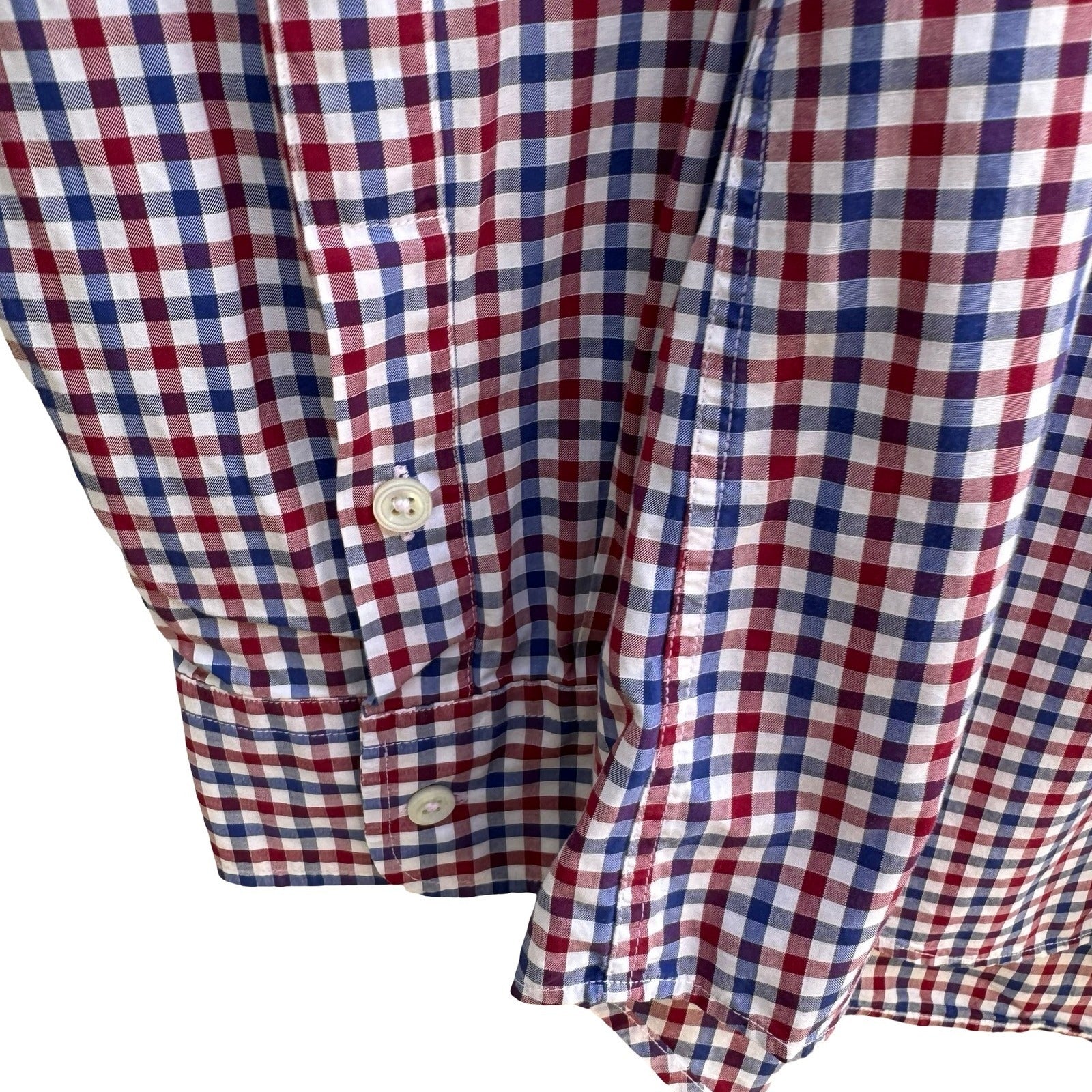 Ralph Lauren Purple Label Gingham Check Preppy Luxury Cotton Shirt Italy Mens L