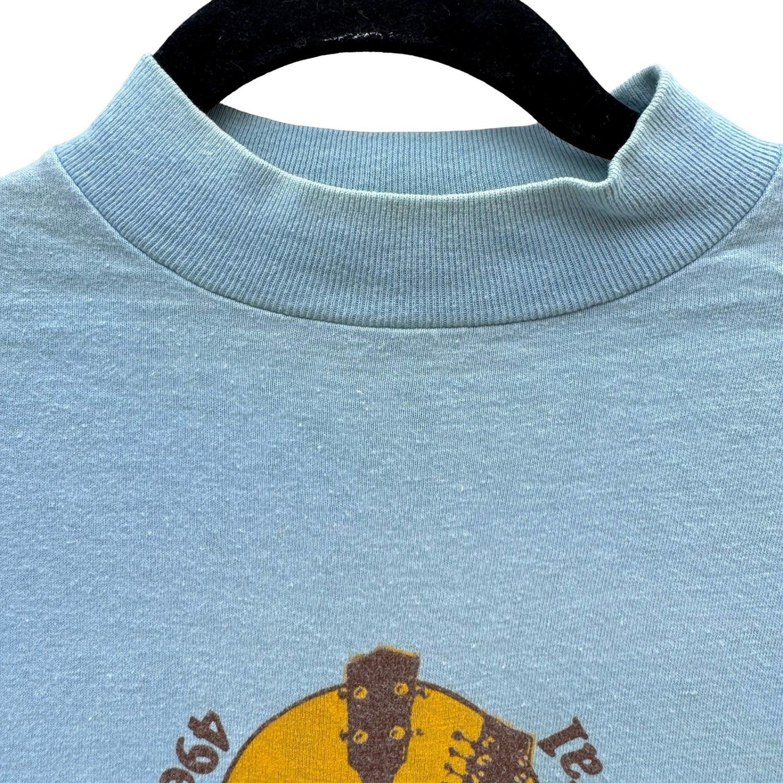 Anvil Vintage 1979s 49er Banjo Fiddle Guitar Festival Shirt Blue Single Stitch S
