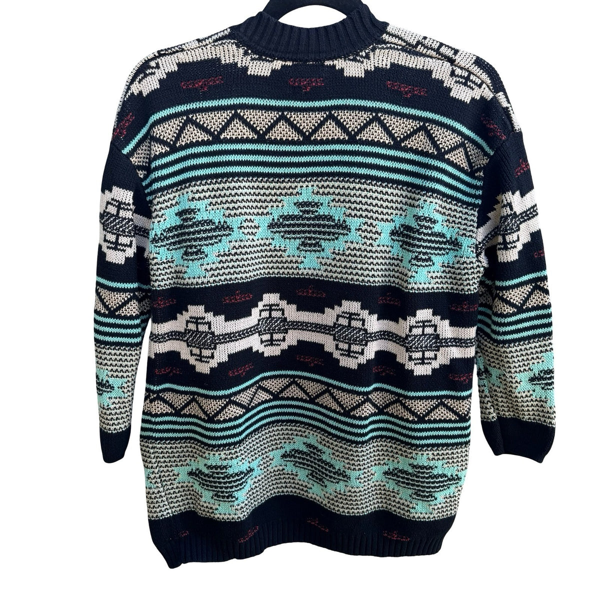 Forever 21 Boho Indie Geometric Southwestern Festival Open Grandpa Cardigan S