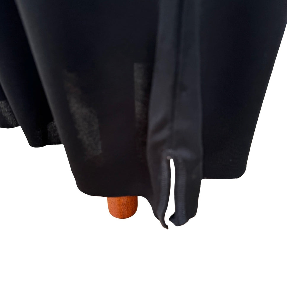 Polo Jeans Co Ralph Lauren Black Hooded Maxi Dress Zip Front PL Gorpcore Sporty