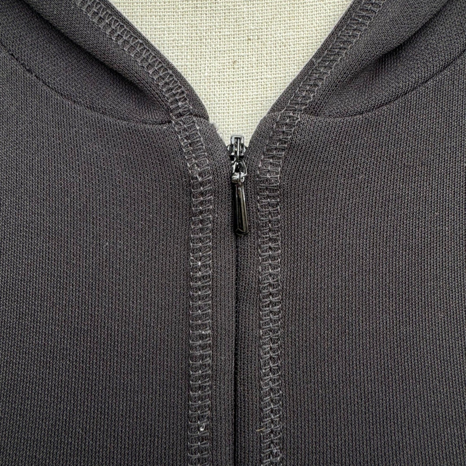 Polo Jeans Co Ralph Lauren Black Hooded Maxi Dress Zip Front PL Gorpcore Sporty