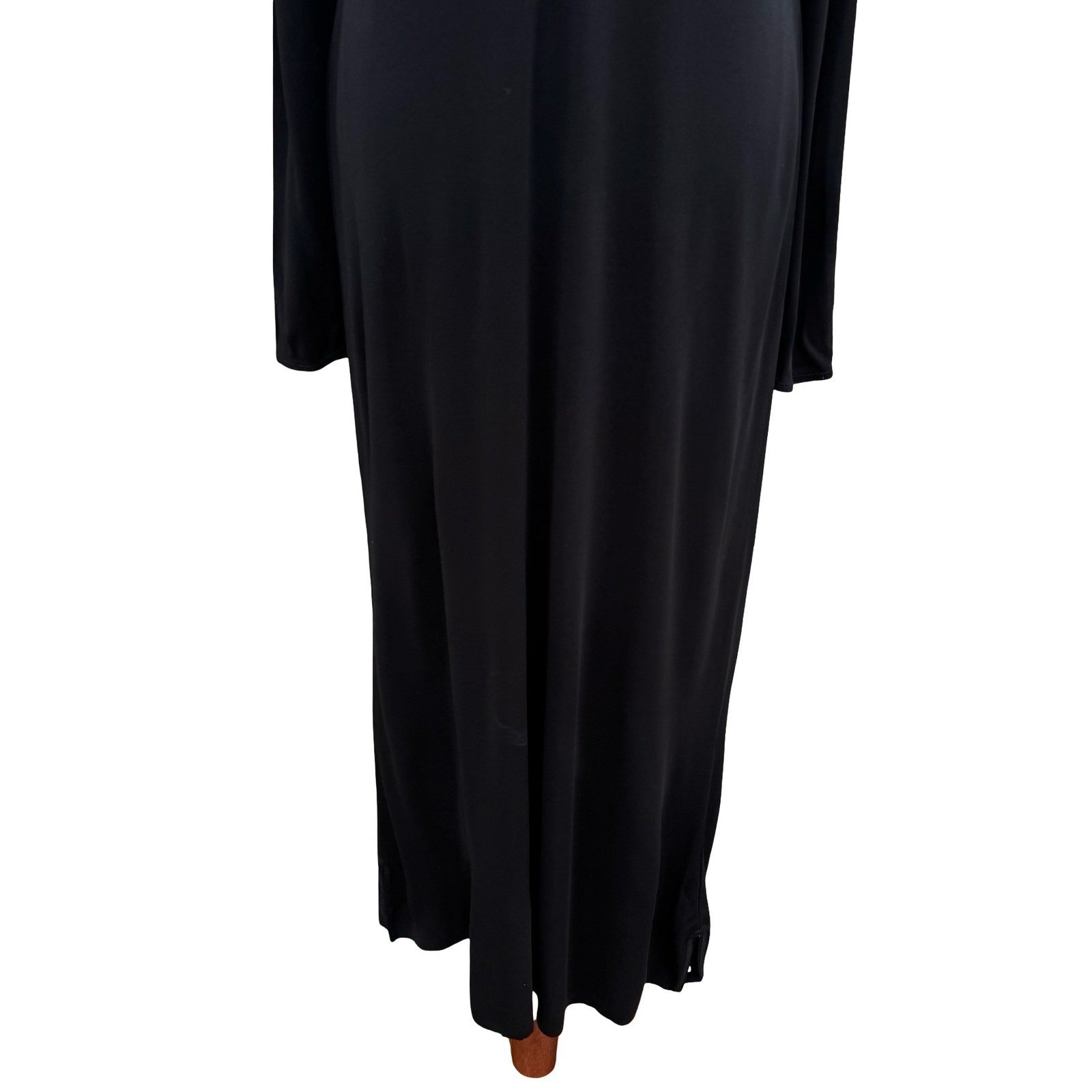Polo Jeans Co Ralph Lauren Black Hooded Maxi Dress Zip Front PL Gorpcore Sporty