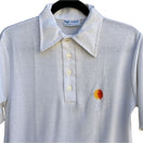 Switch National Airlines Vintage 60s 70s Embroidered Logo Sportswear White Polo Shirt 2 image