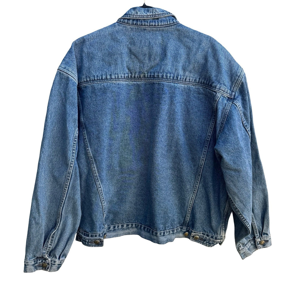 Bugle Boy Millennium Series Vintage 90s Y2K Grunge Denim Trucker Jacket Mens L
