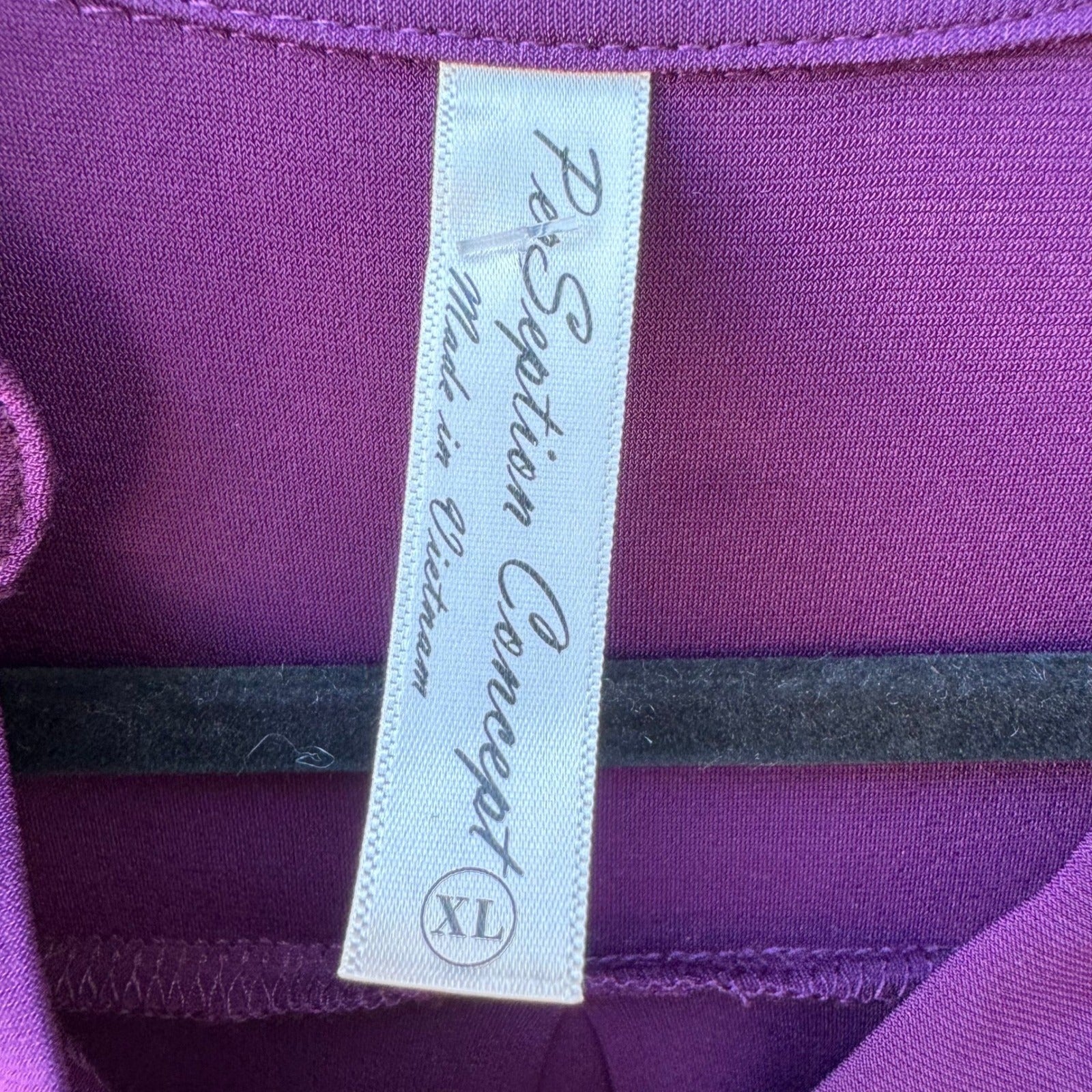 PerSeption Minimalist Professional Jewel Purple Sleeveless Henley Blouse XL NEW