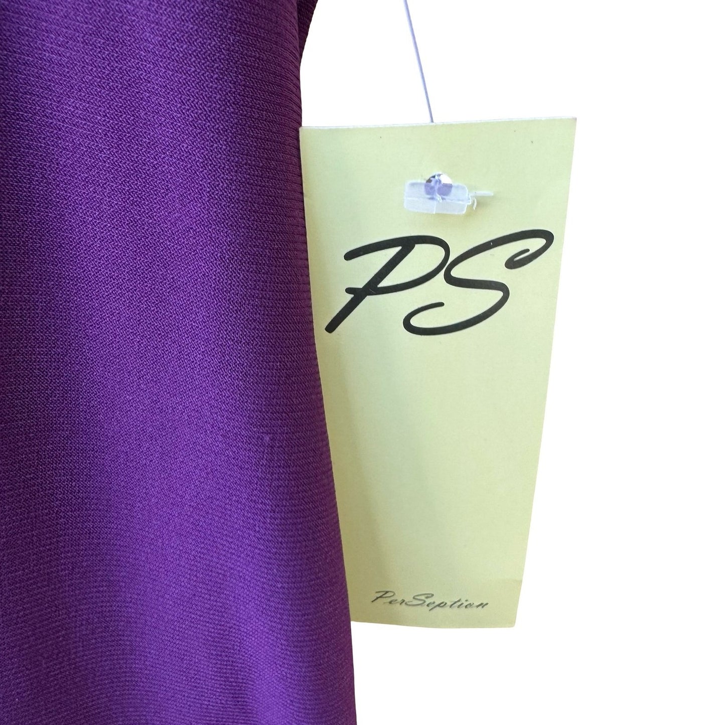 PerSeption Minimalist Professional Jewel Purple Sleeveless Henley Blouse XL NEW