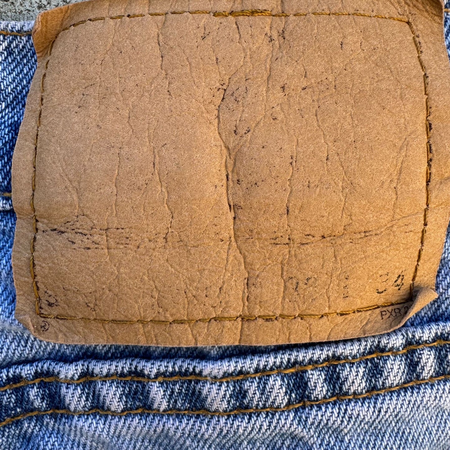 Levis Vintage Womens 550 Orange Tab Flare Wide Leg Embroidered Hem Jeans 30x33