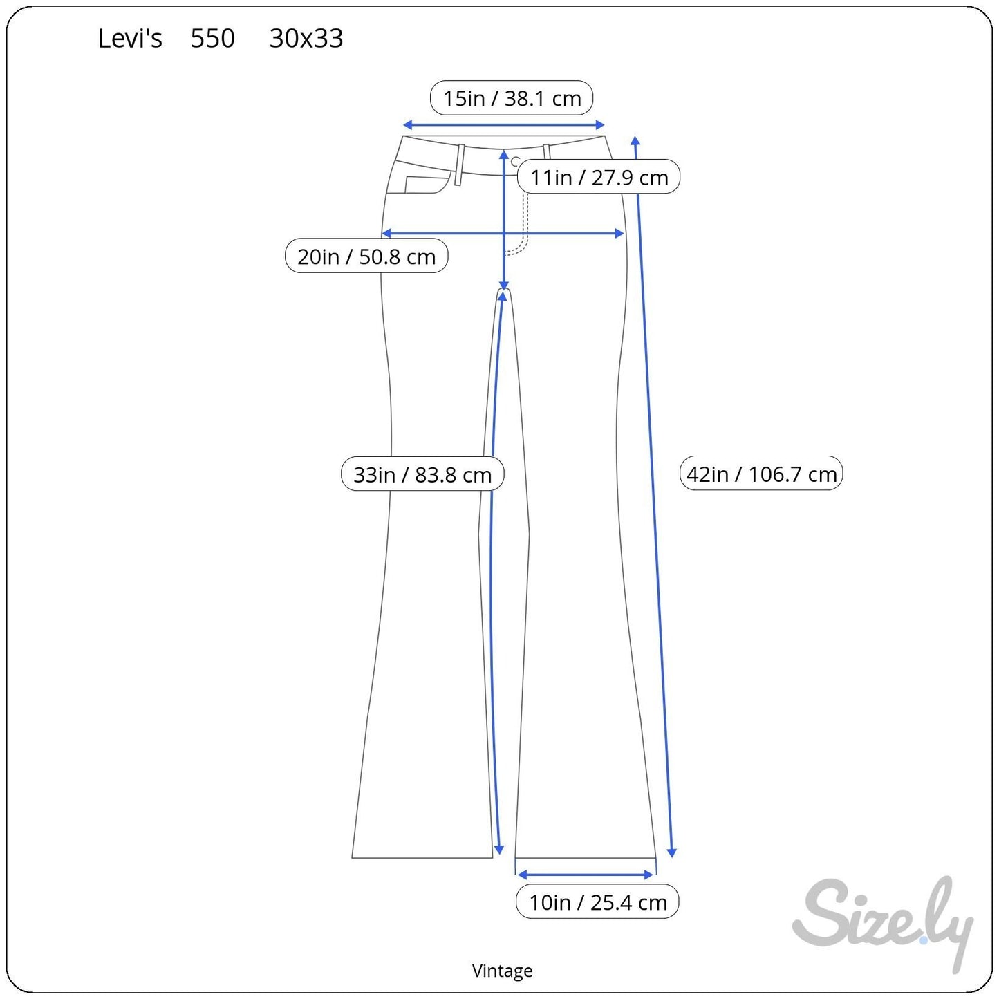 Levis Vintage Womens 550 Orange Tab Flare Wide Leg Embroidered Hem Jeans 30x33