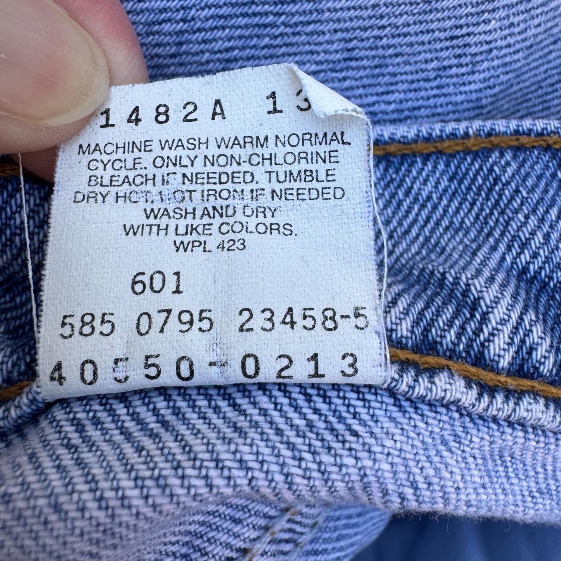 Levis Vintage Womens 550 Orange Tab Flare Wide Leg Embroidered Hem Jeans 30x33