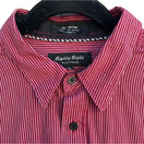 Switch Eighty Eight Platinum Men&#39;s Red &amp; White Striped Button-Up Cotton Shirt - Medium 3 image