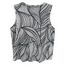 Switch Chicos Womens Sleeveless Gray Black Top Floral Leaf Pattern Large Stretch Office 3 image
