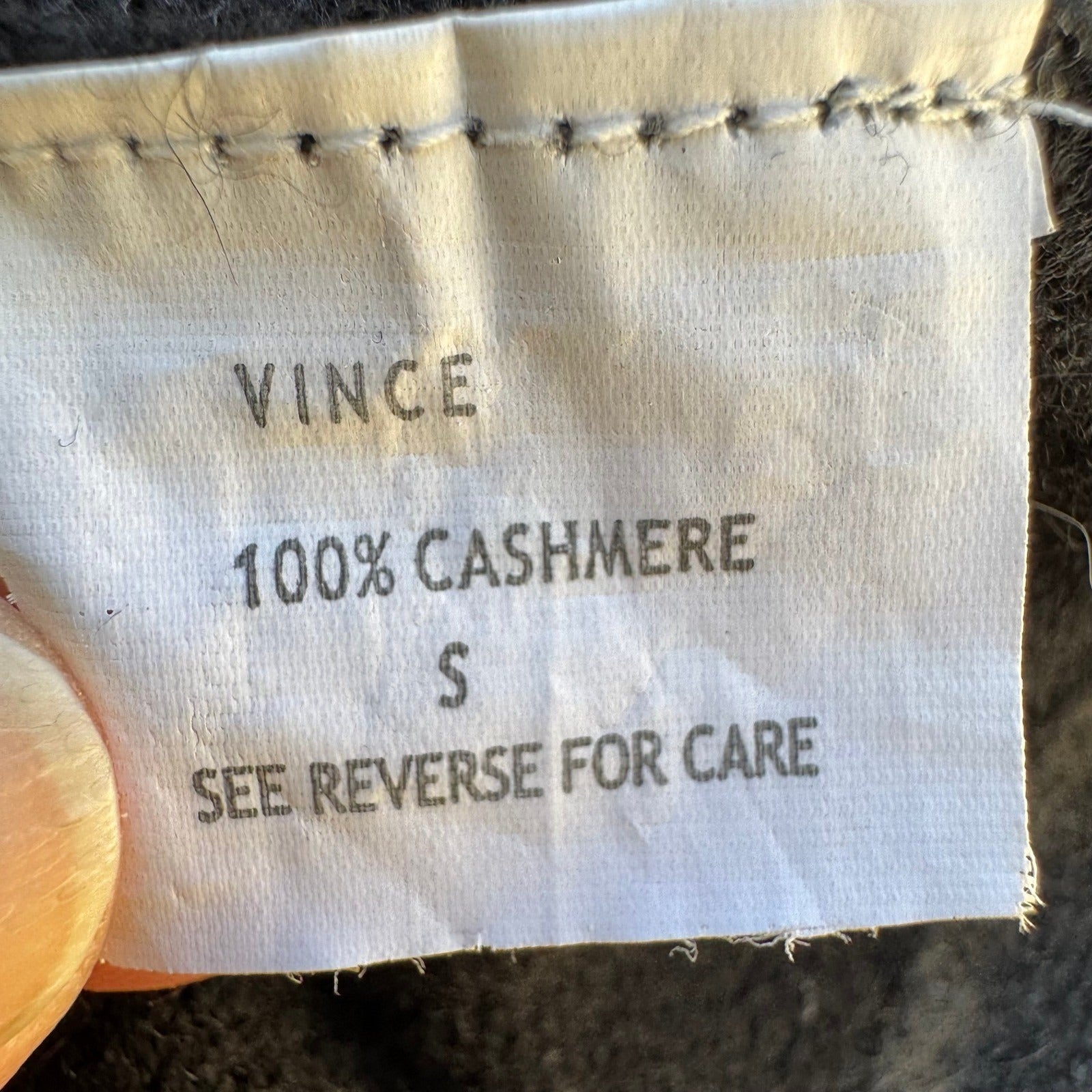 Vince 100% Cashmere Minimalist Layering Quiet Luxury Full Zip Hoodie Sweater S