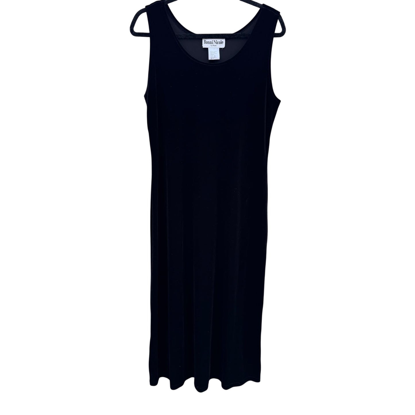 Ronni Nicole Ouida Vintage Womens Glam Black Velvet Sleeveless Maxi Dress 14