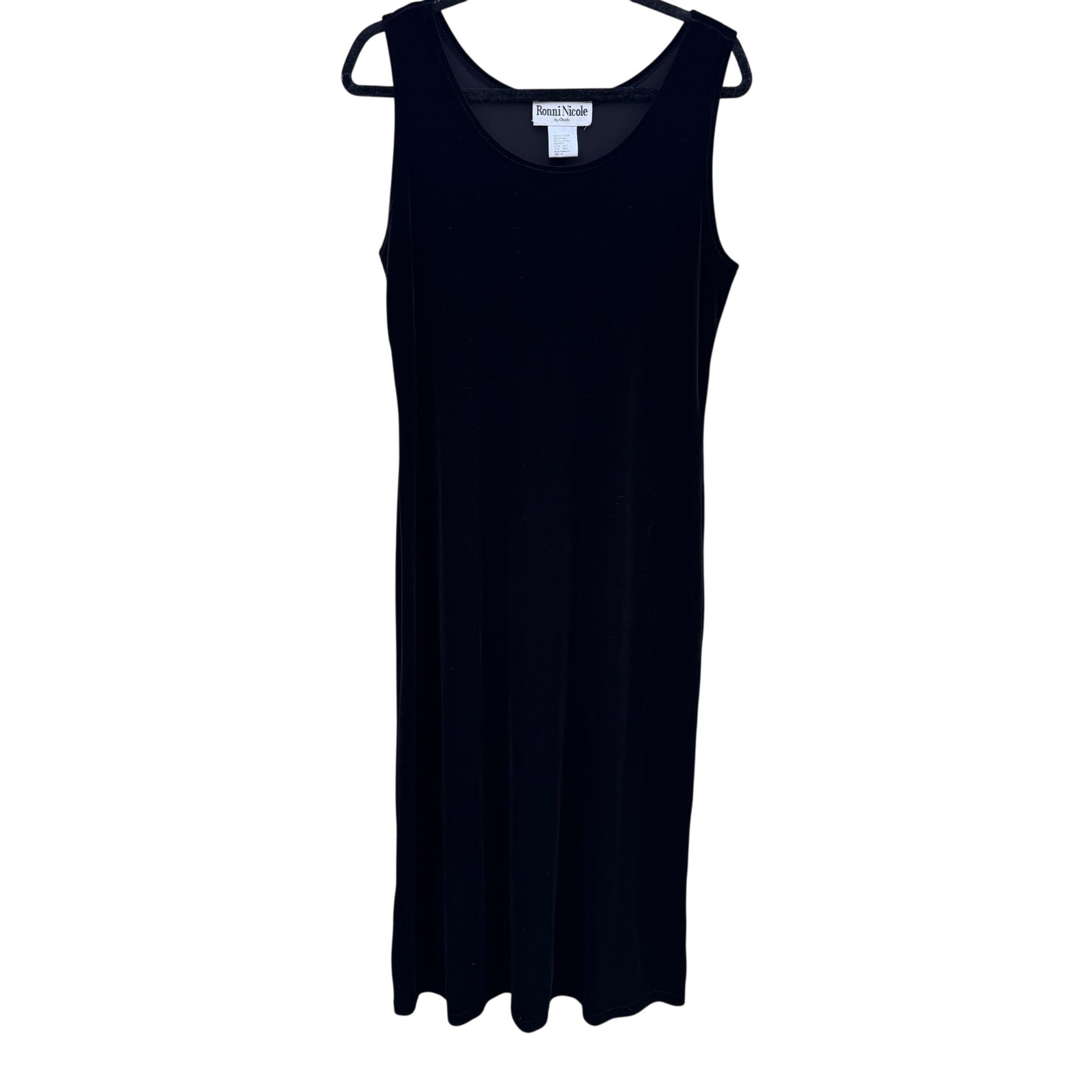 Ronni Nicole Ouida Vintage Womens Glam Black Velvet Sleeveless Maxi Dress 14