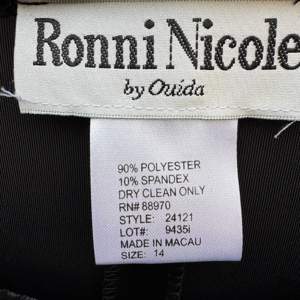 Ronni Nicole Ouida Vintage Womens Glam Black Velvet Sleeveless Maxi Dress 14