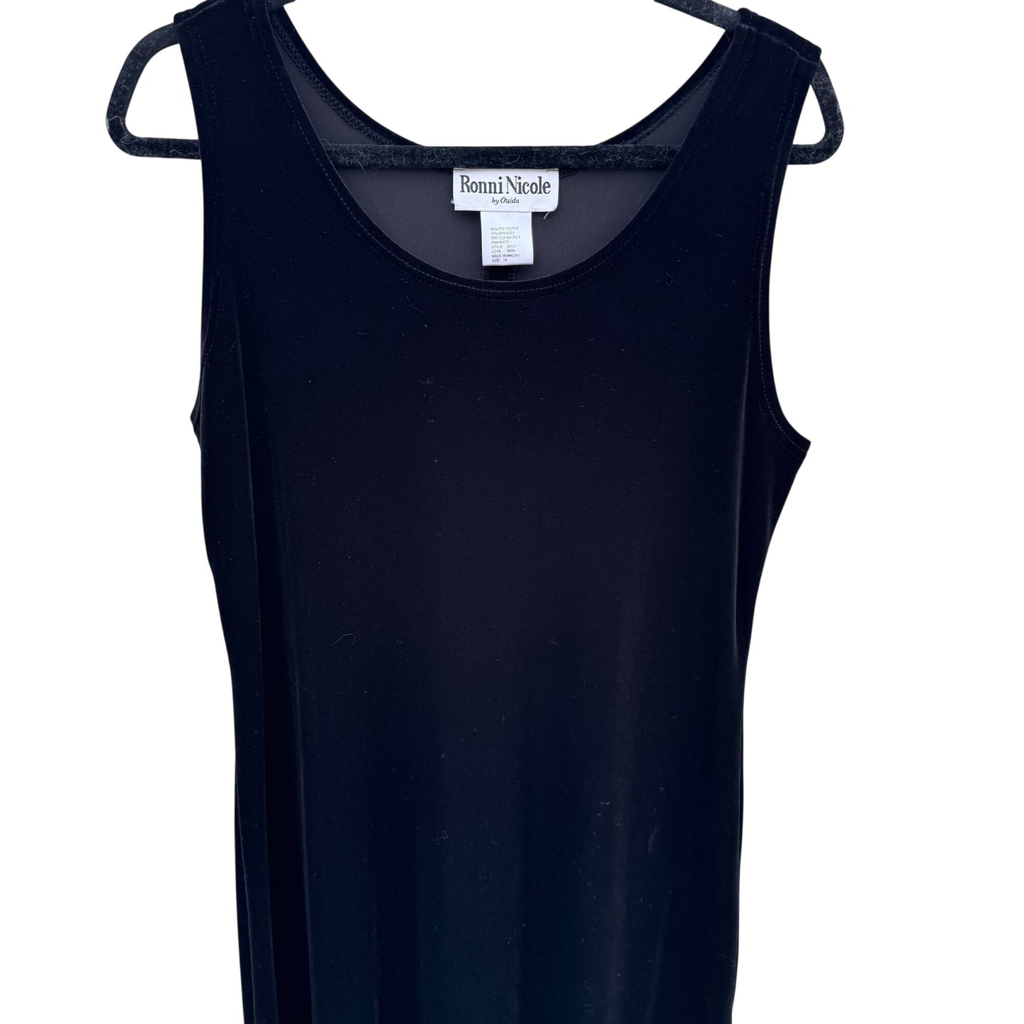 Ronni Nicole Ouida Vintage Womens Glam Black Velvet Sleeveless Maxi Dress 14