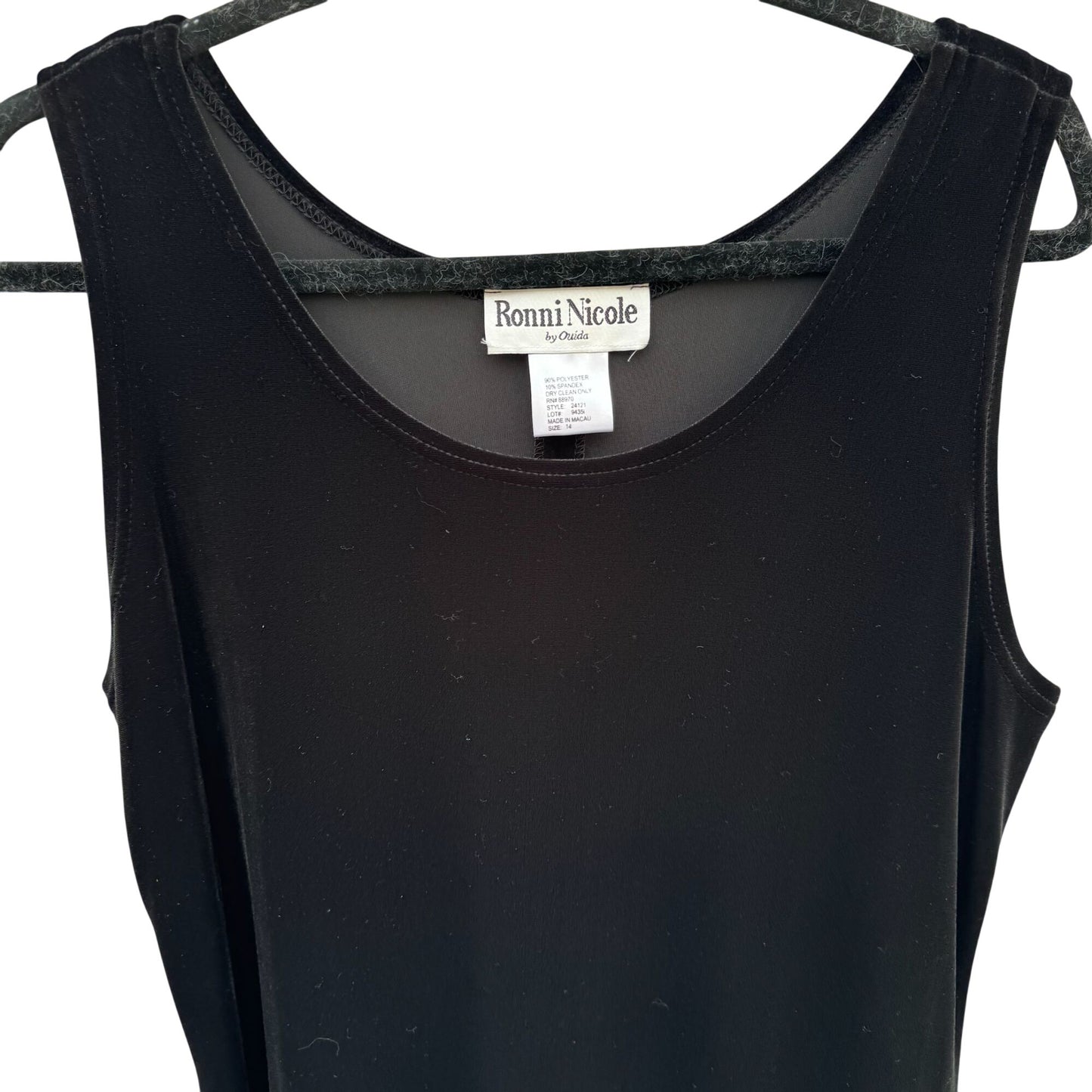 Ronni Nicole Ouida Vintage Womens Glam Black Velvet Sleeveless Maxi Dress 14