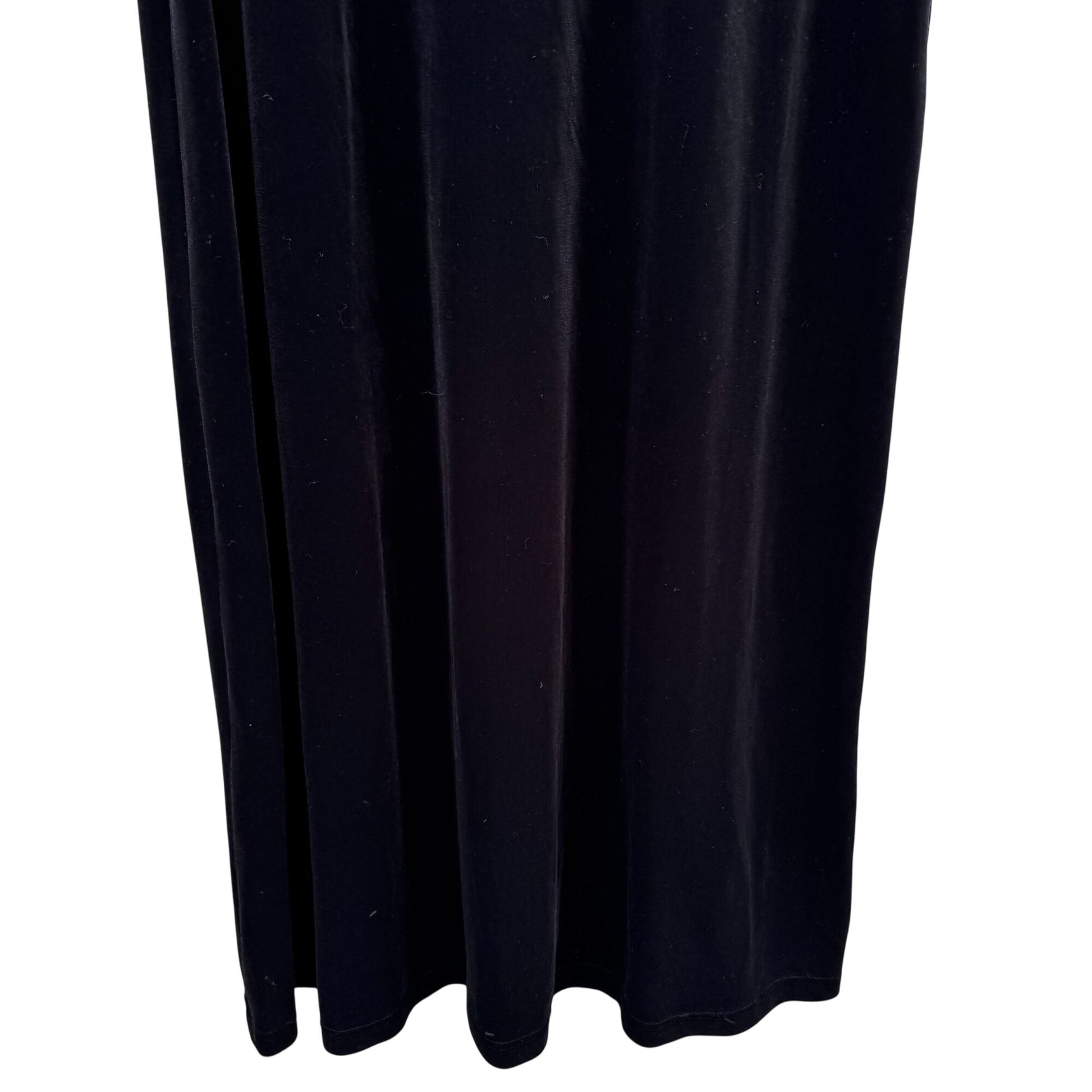 Ronni Nicole Ouida Vintage Womens Glam Black Velvet Sleeveless Maxi Dress 14