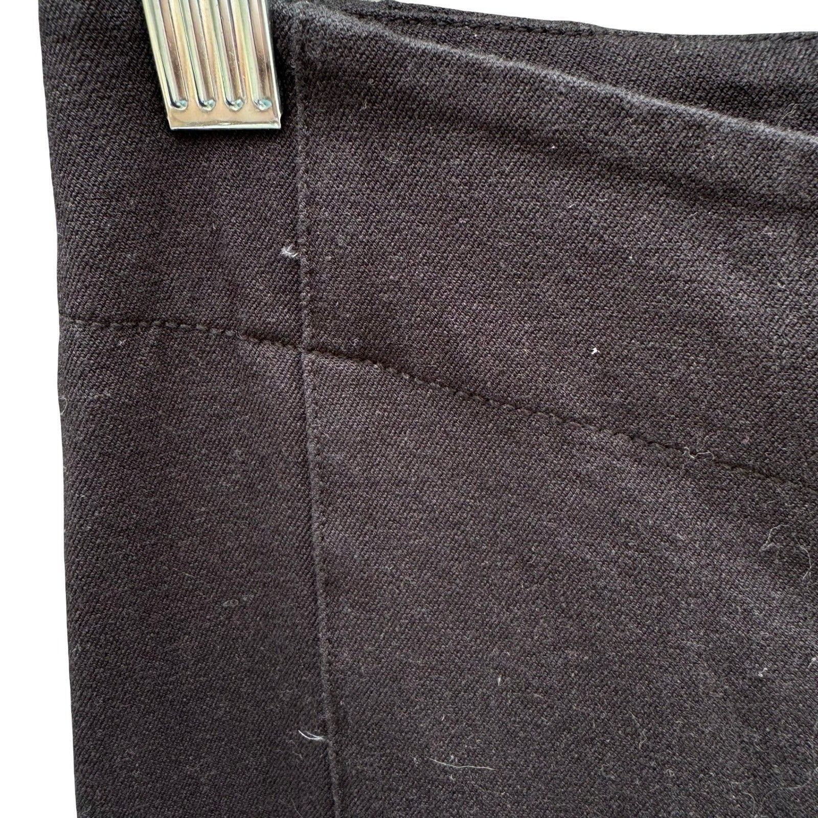 Sigrid Olsen Studio Black Stretch Ankle Pants Side Zip Tapered Trousers Size 2