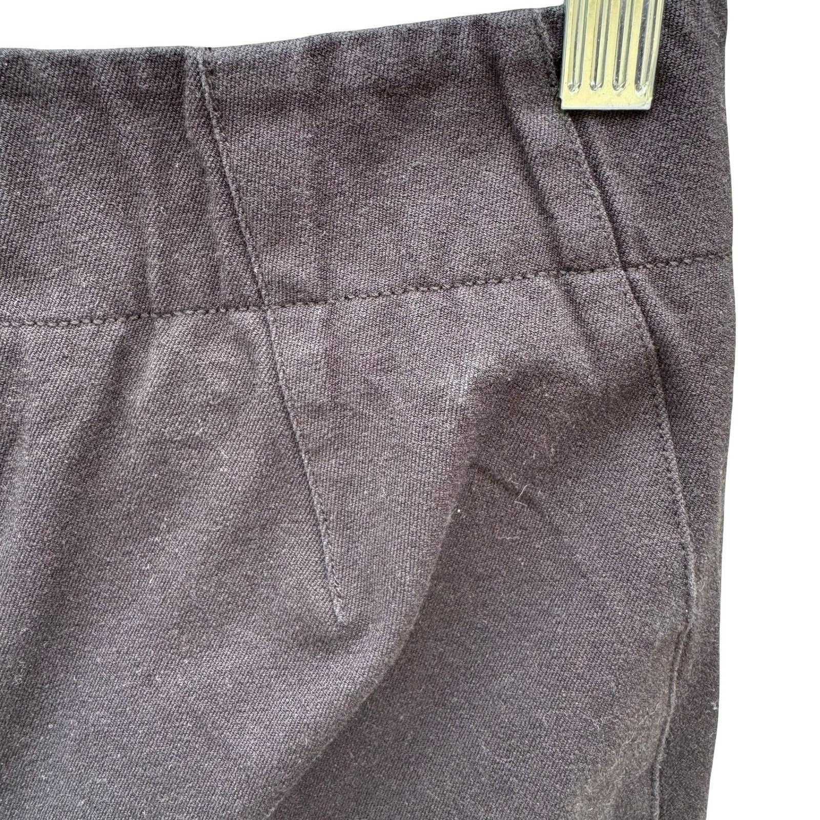Sigrid Olsen Studio Black Stretch Ankle Pants Side Zip Tapered Trousers Size 2