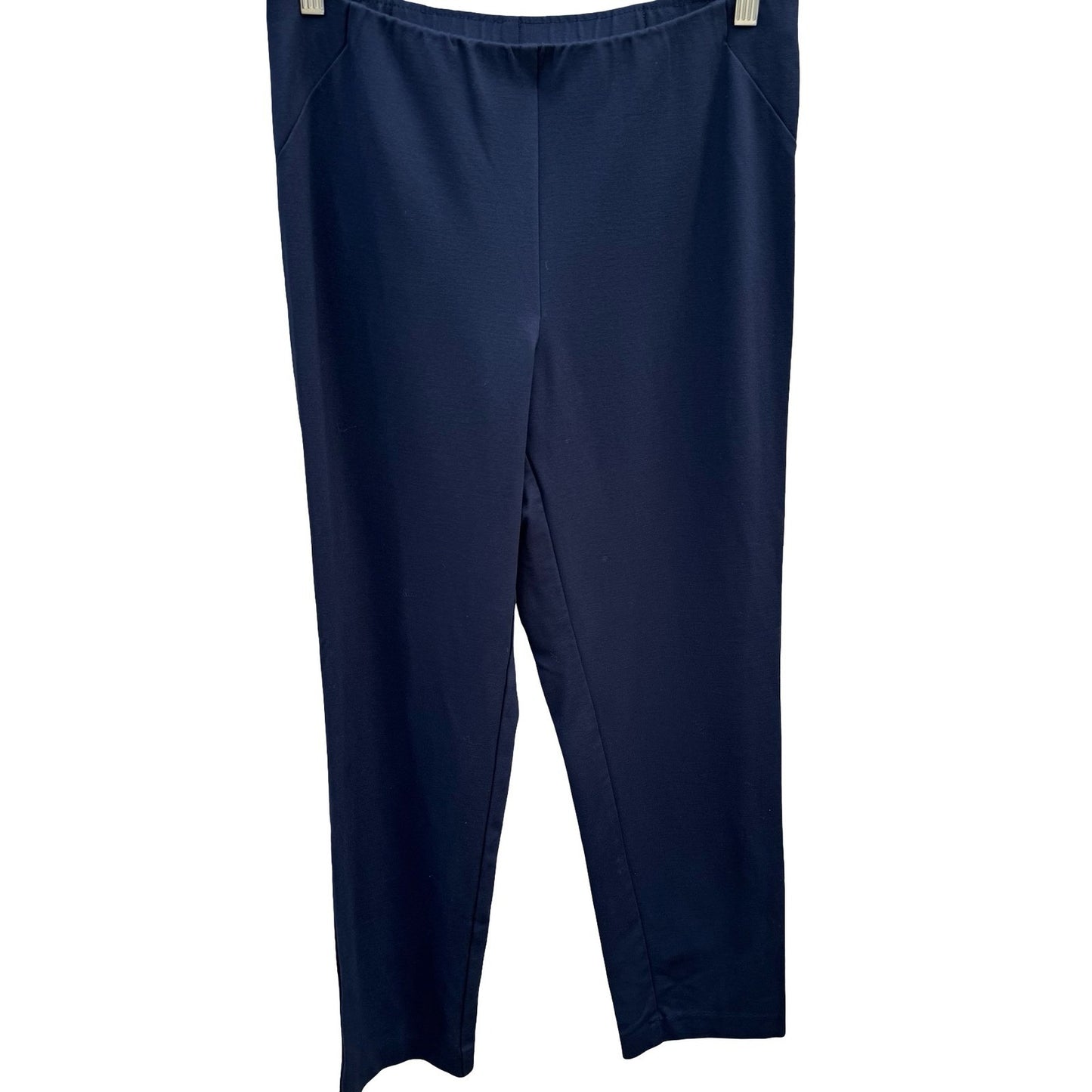 J. Jill Navy Ponte Slim Leg Stretch Trousers Pants M Career Office Minimalist