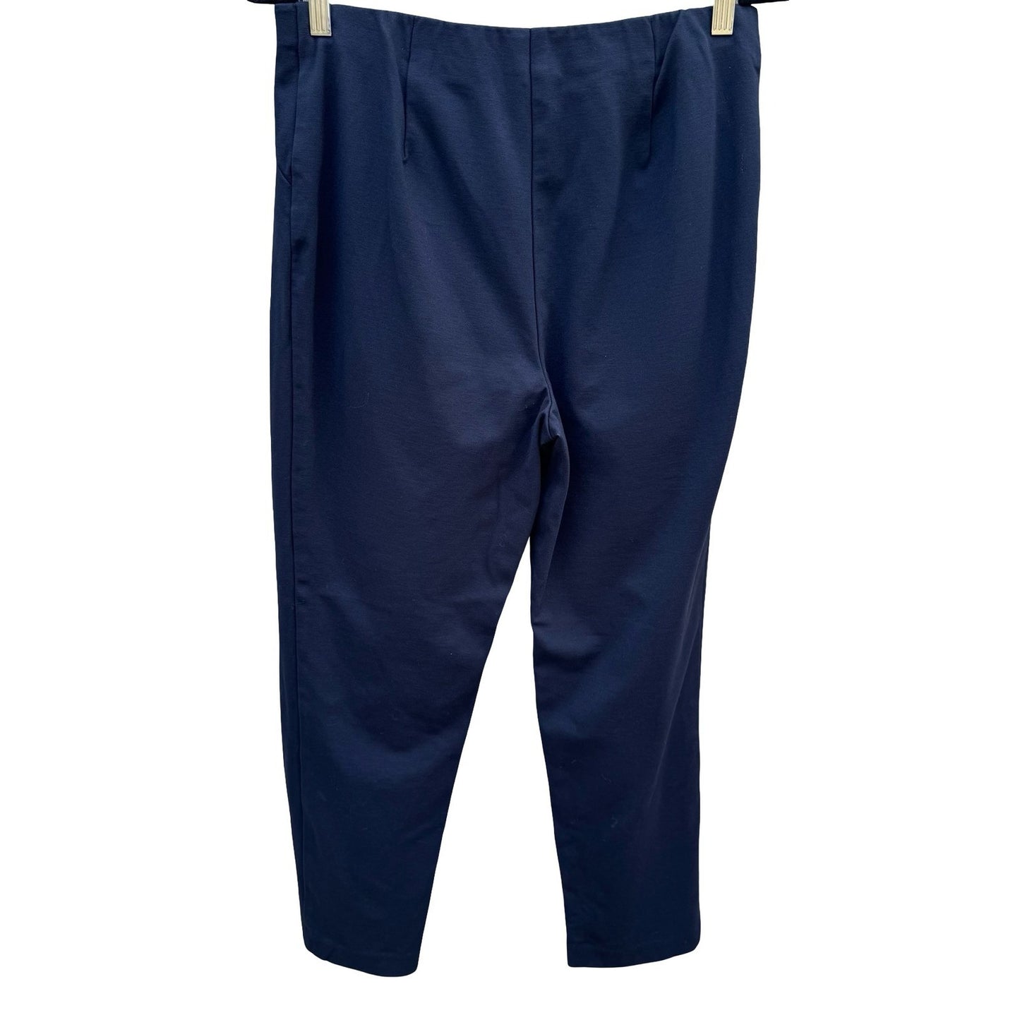 J. Jill Navy Ponte Slim Leg Stretch Trousers Pants M Career Office Minimalist