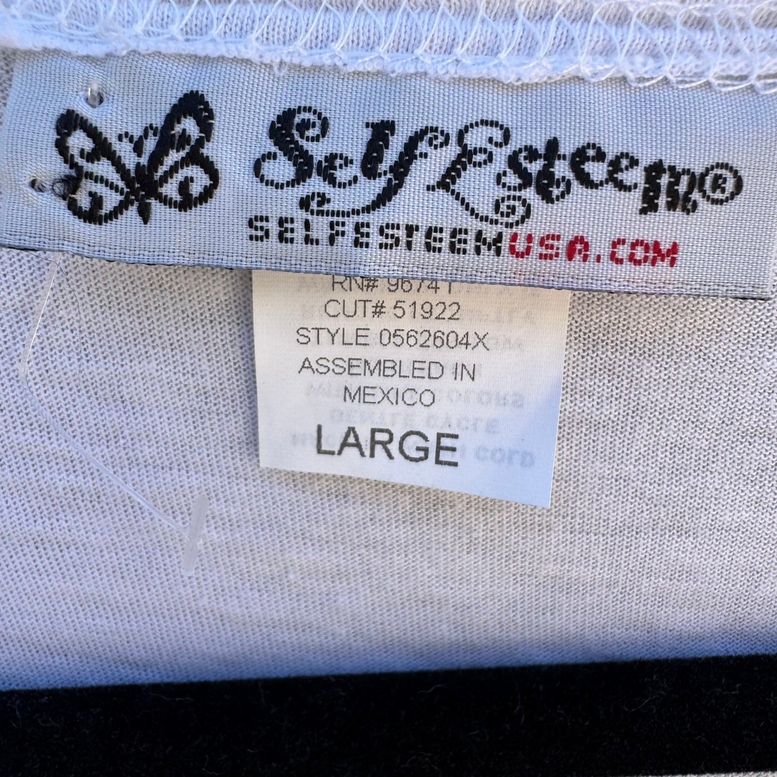 Self Esteem Y2K White V-Neck Coquette Baby Tee Pink Organza Bow Cap Sleeve L NEW